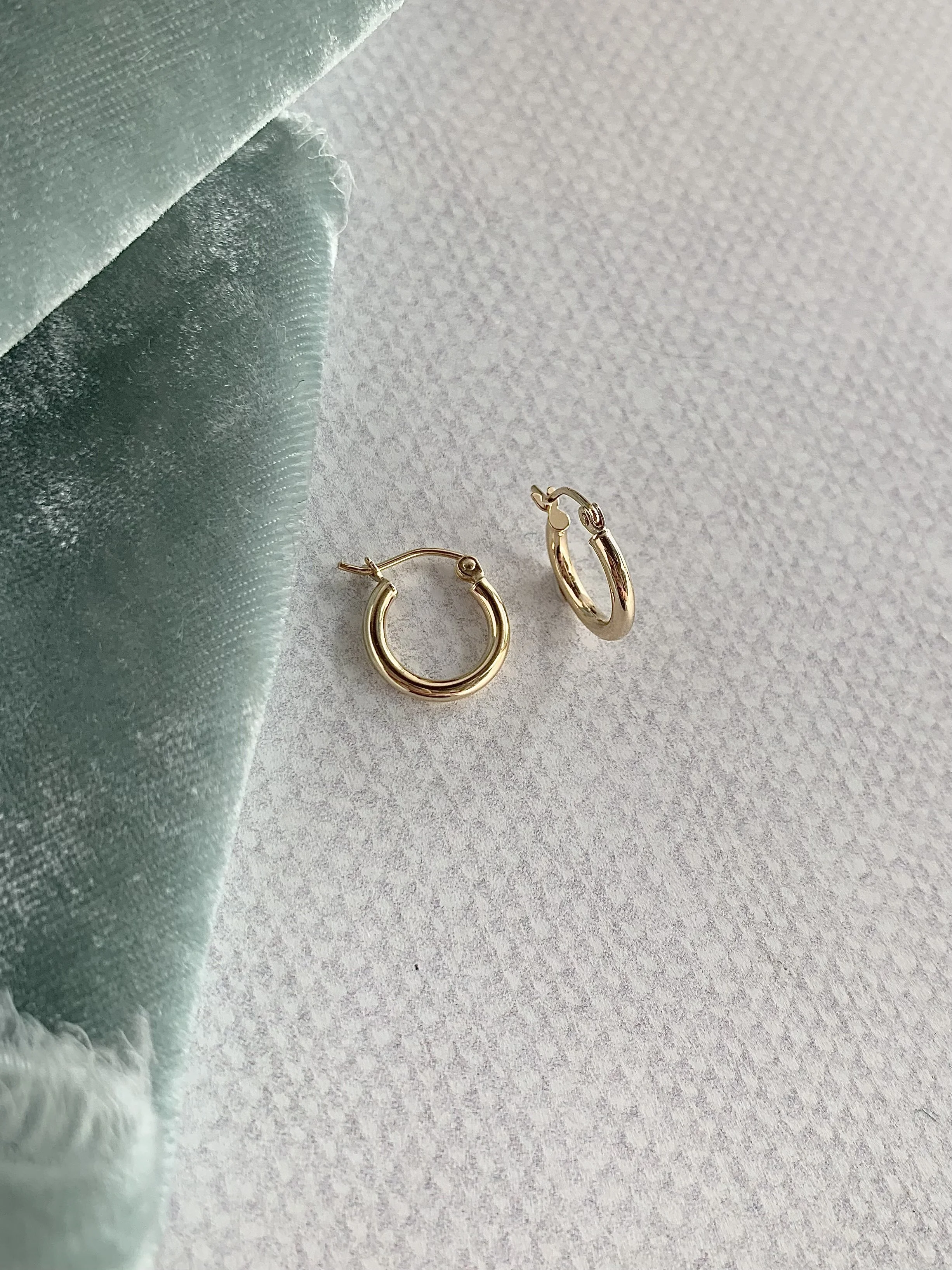 Timeless 12mm 14k Yellow Gold Hoop Earrings