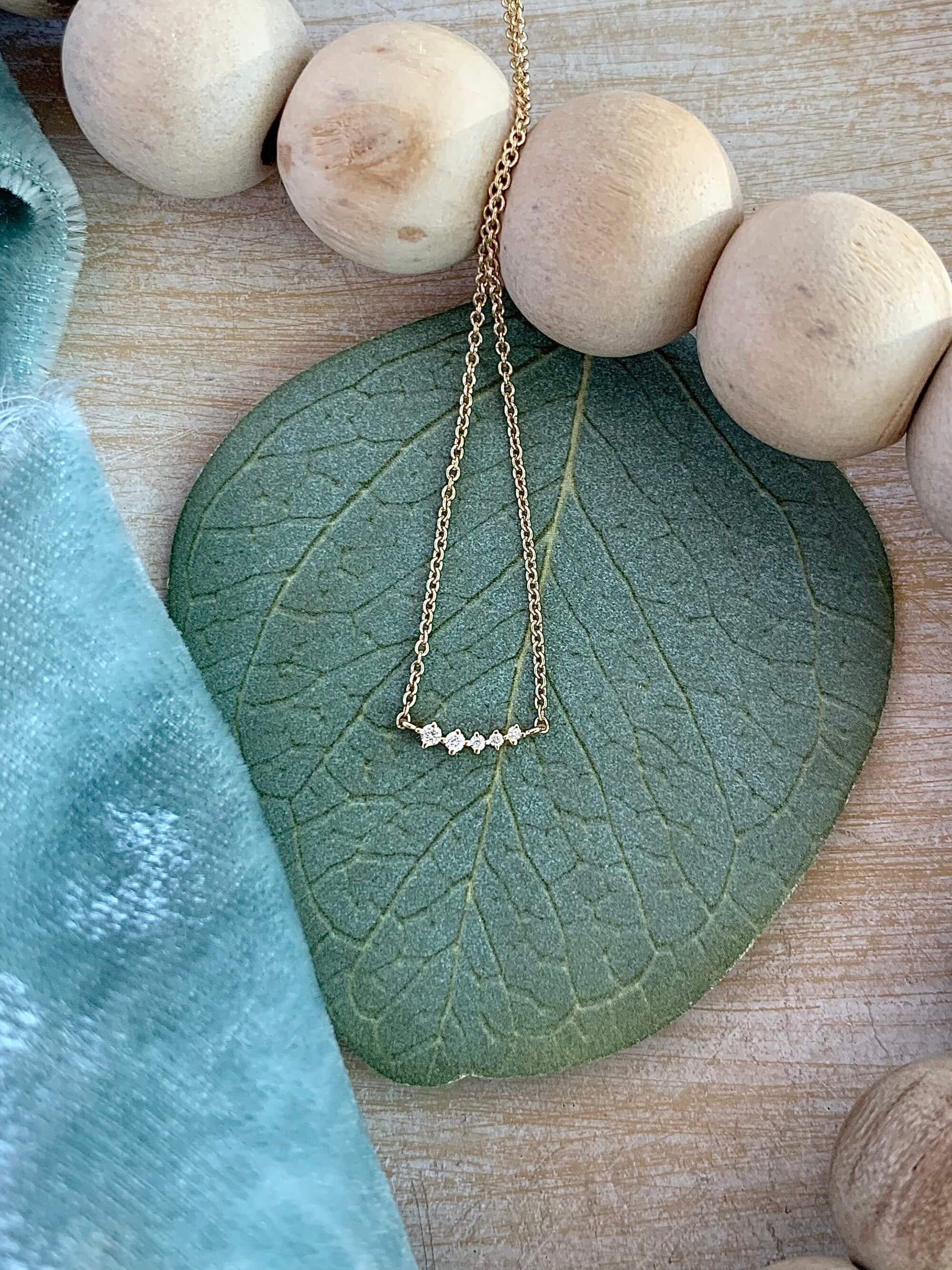 Constellation Diamond 14k Yellow Gold Necklace
