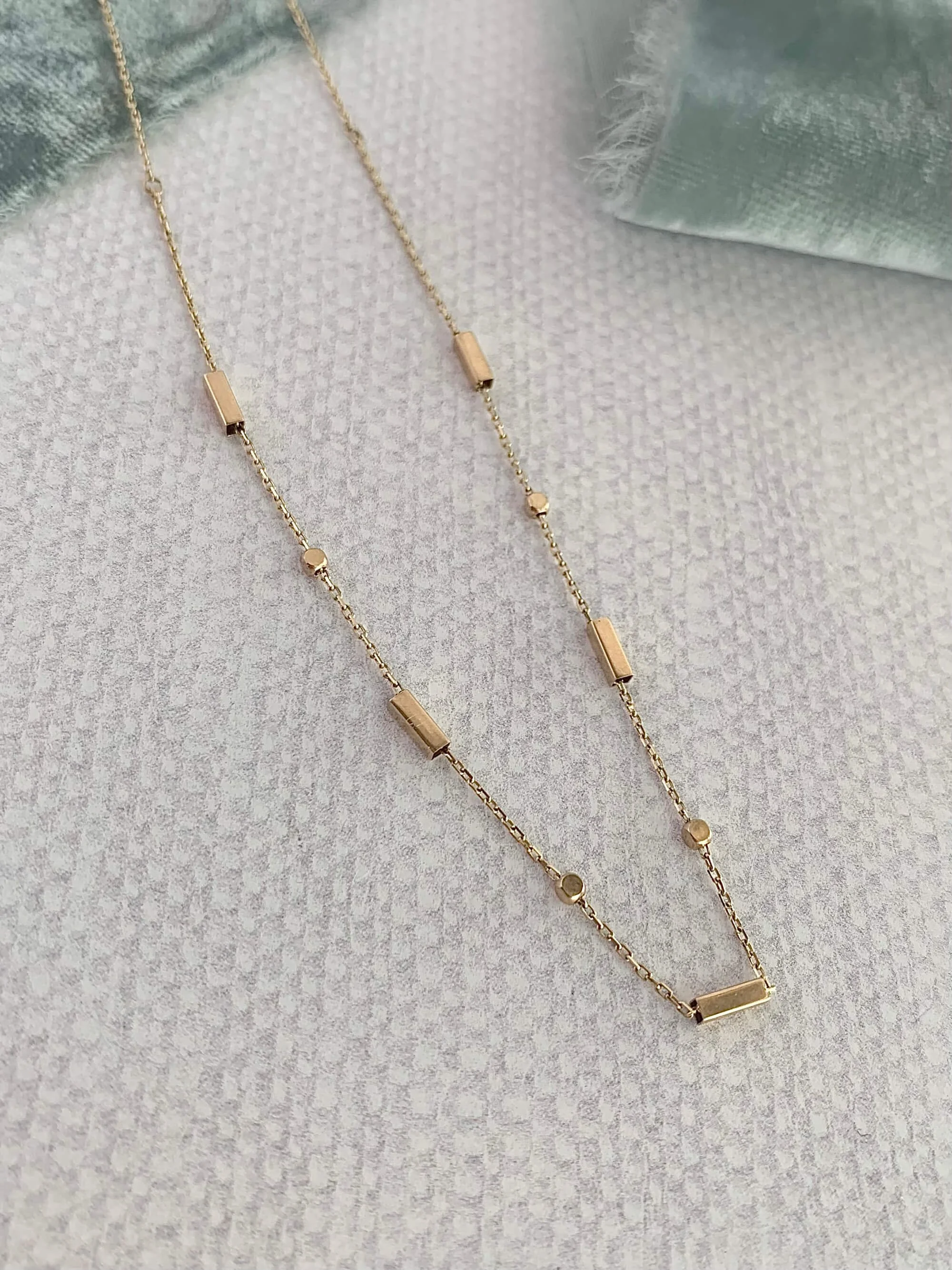 Dots & Dashes 14k Yellow Gold Necklace