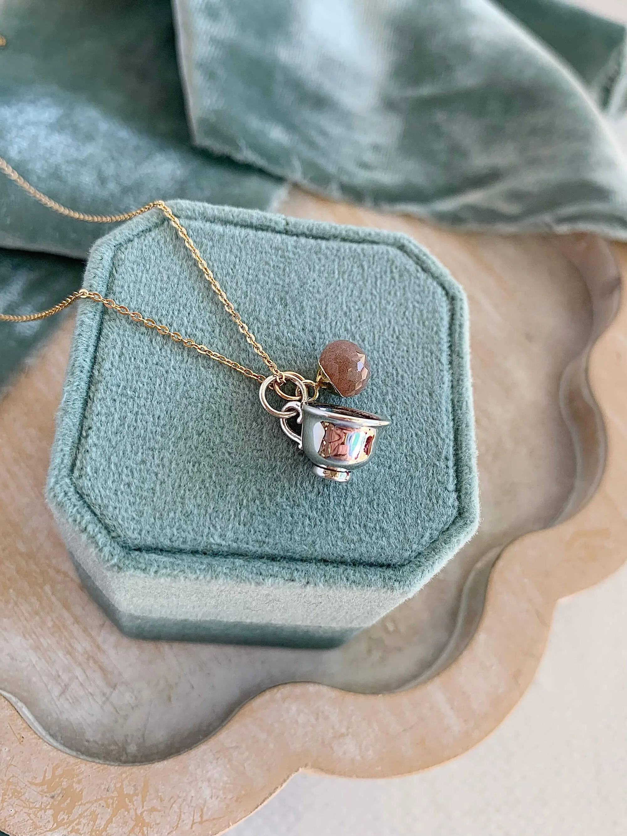 Spill the Tea Quartz Mixed Metal Necklace