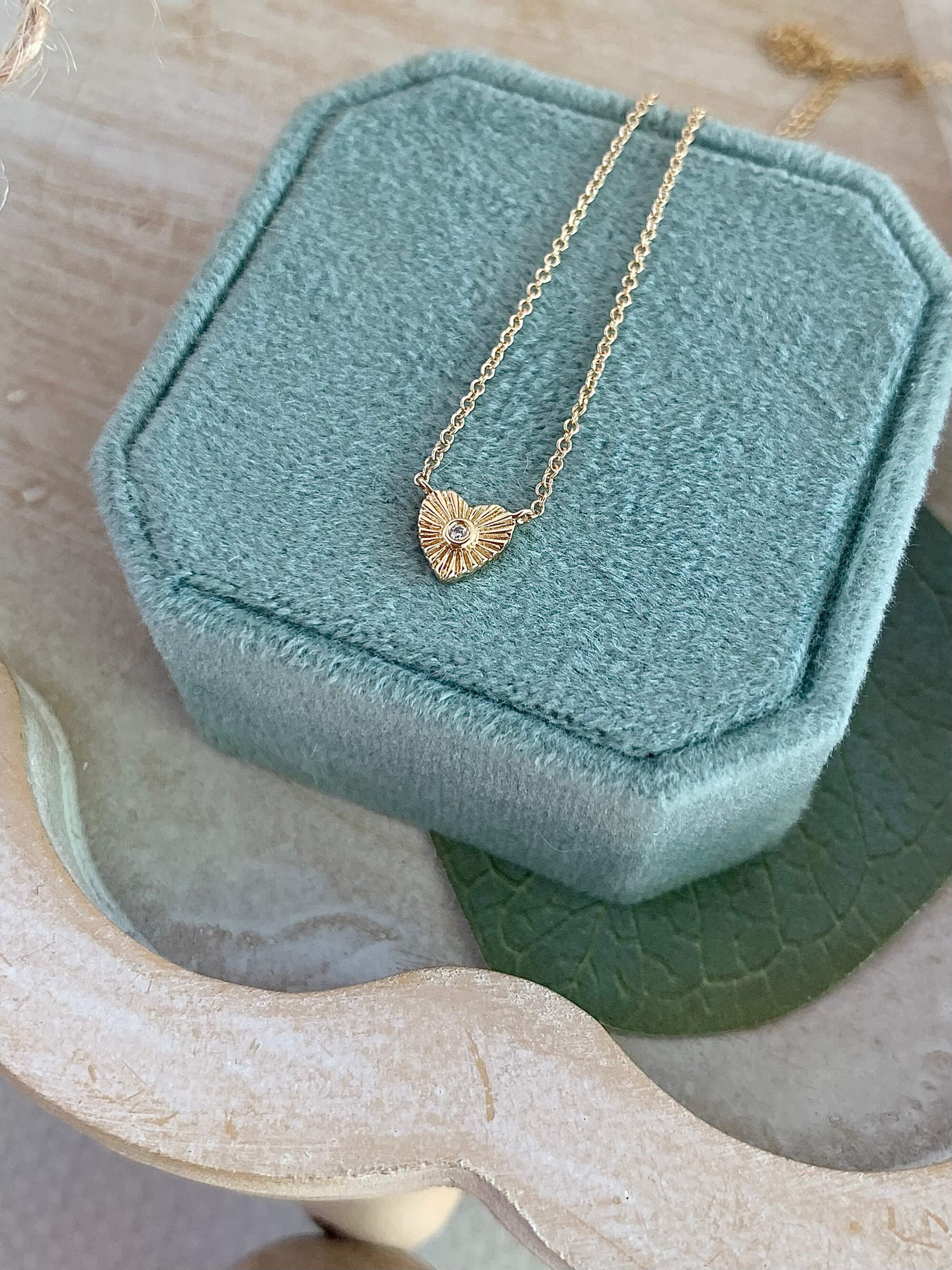 Sweetheart Diamond 14k Yellow Gold Necklace