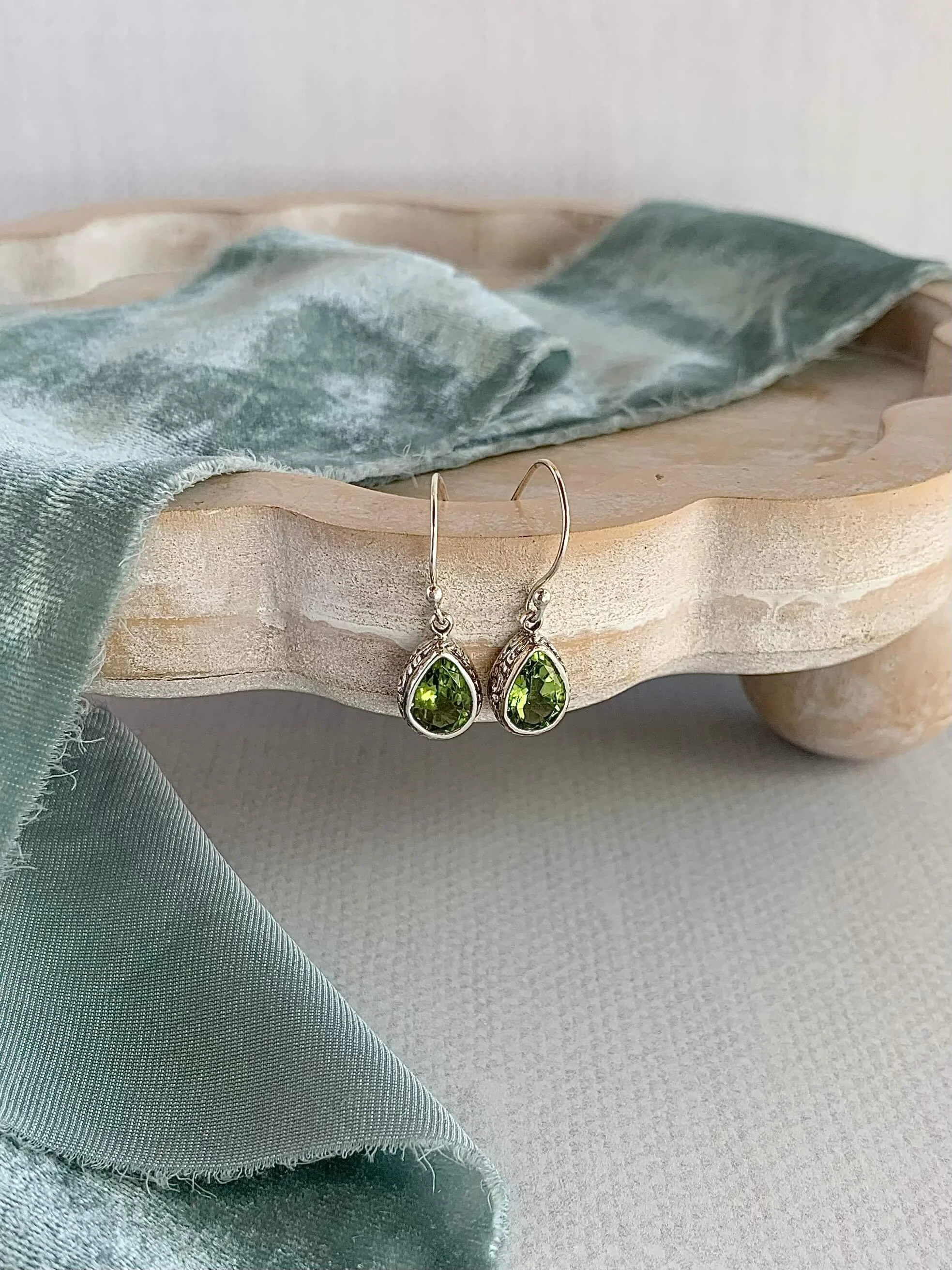 Cheerful Peridot Silver Earrings