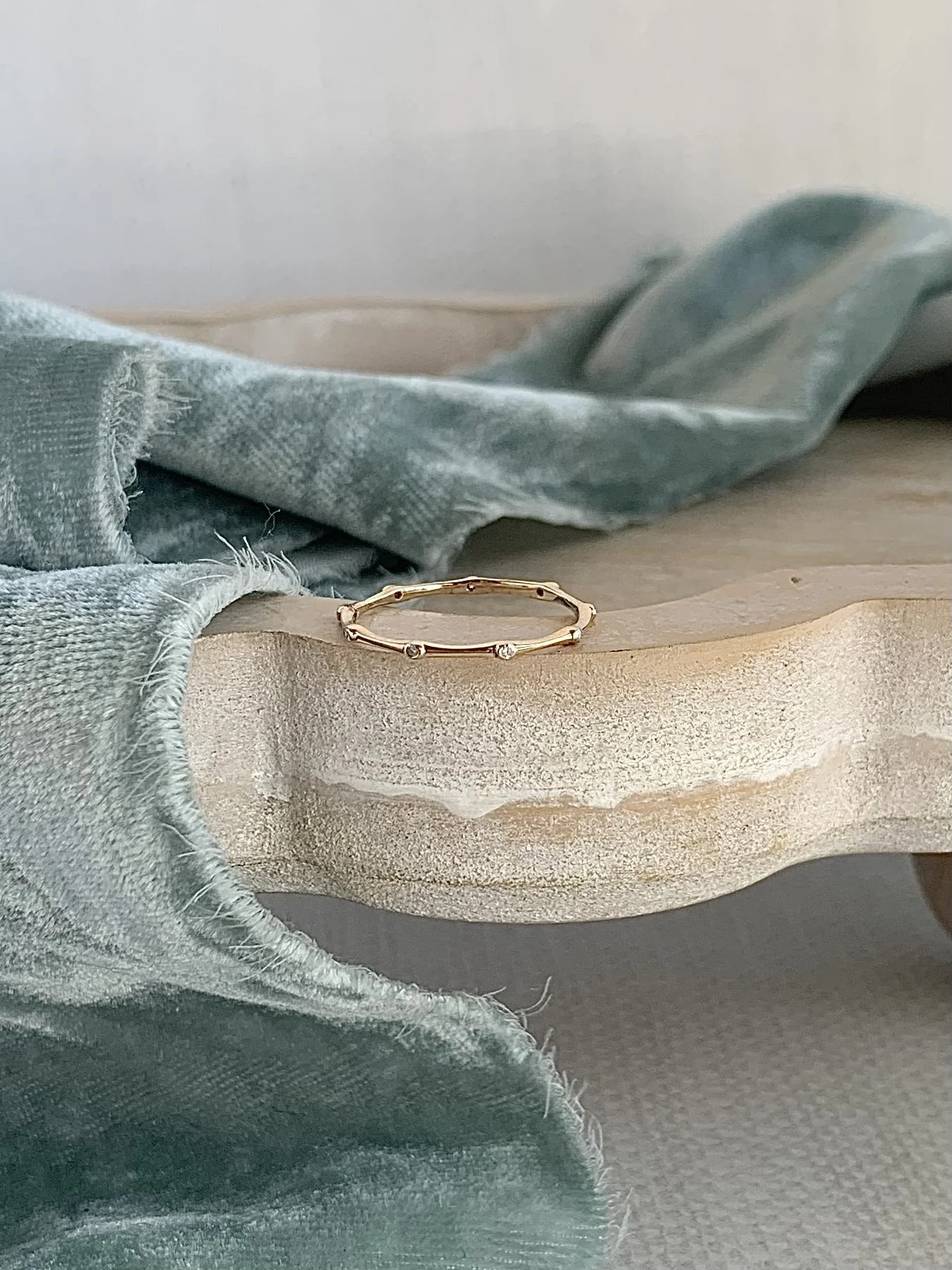 Delicate Diamond 10k Yellow Gold Ring