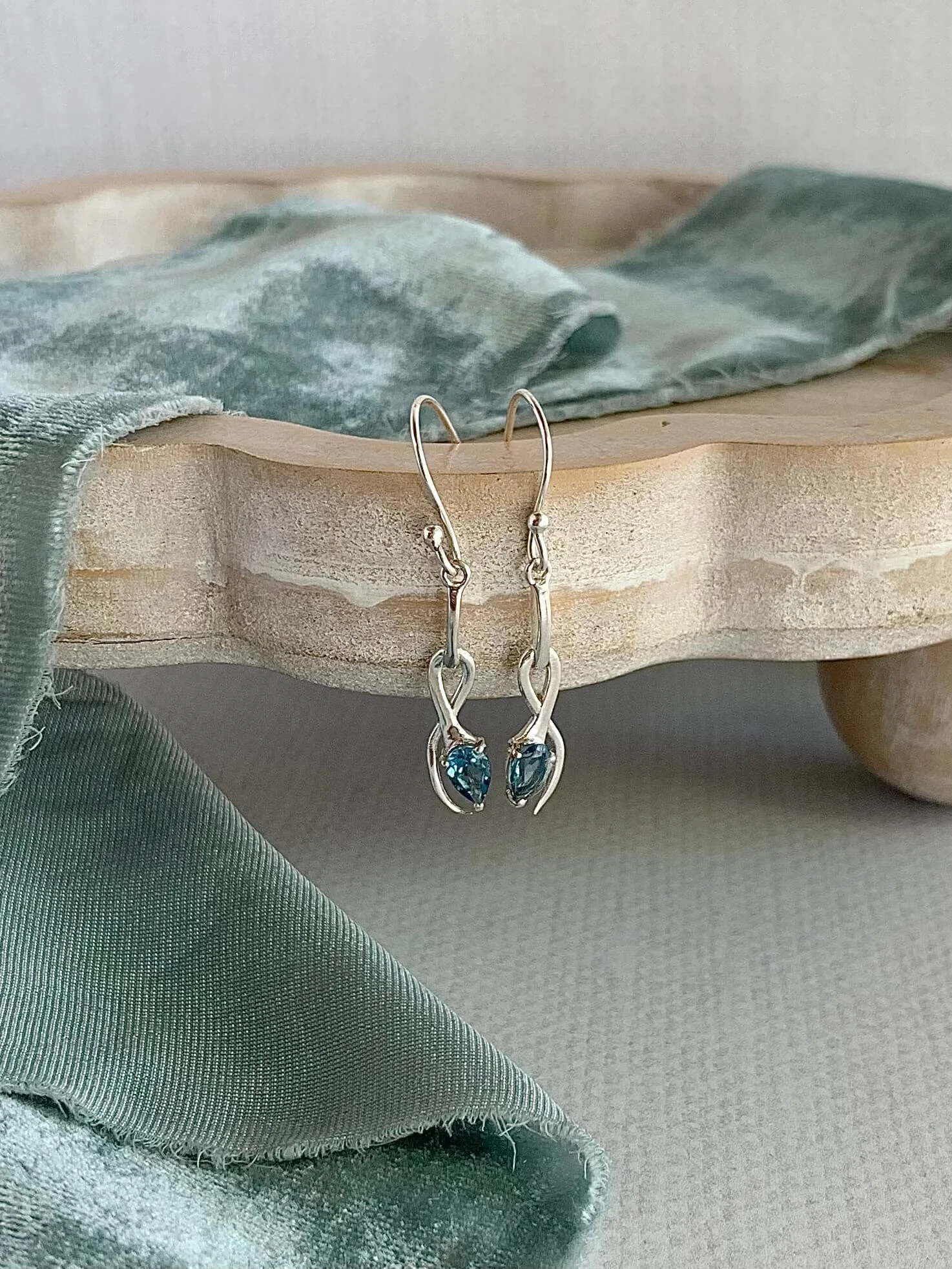 London Blue Topaz Silver Earrings