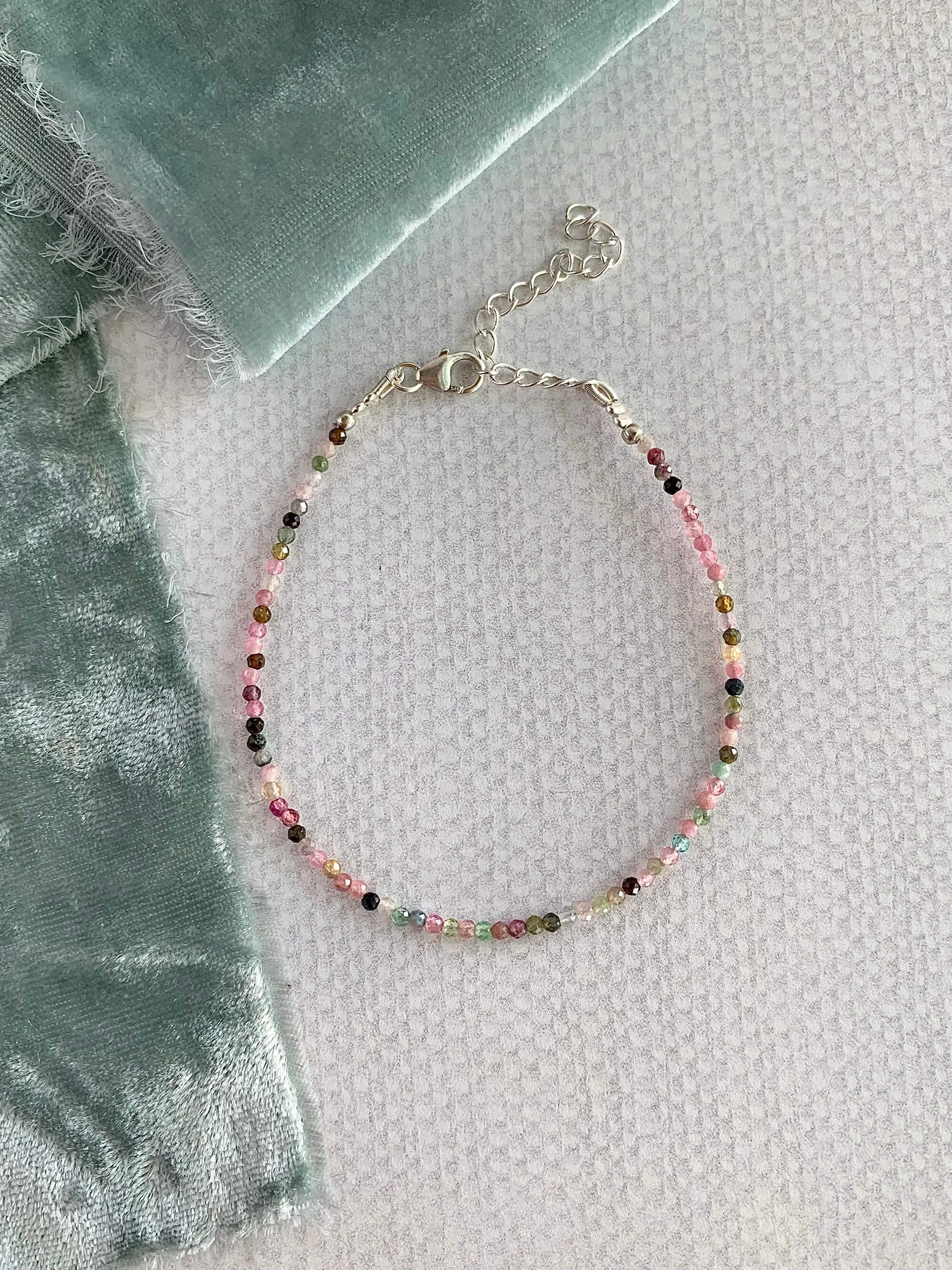 Petite Tourmaline Silver Bracelet