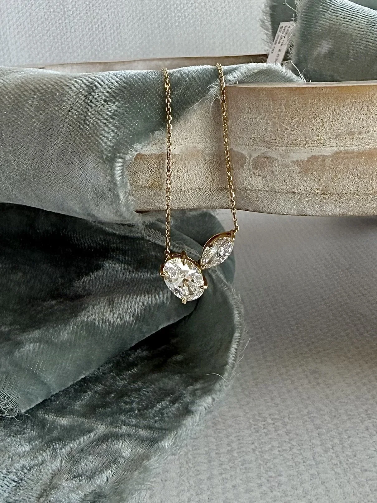 You & Me 2.03ct Lab Diamond 14k Yellow Gold Necklace