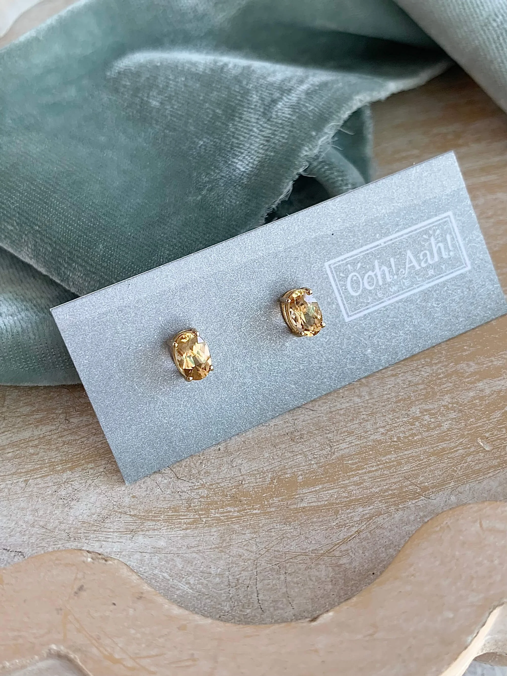 Like Sunshine Imperial Topaz 14k Yellow Gold Stud Earrings
