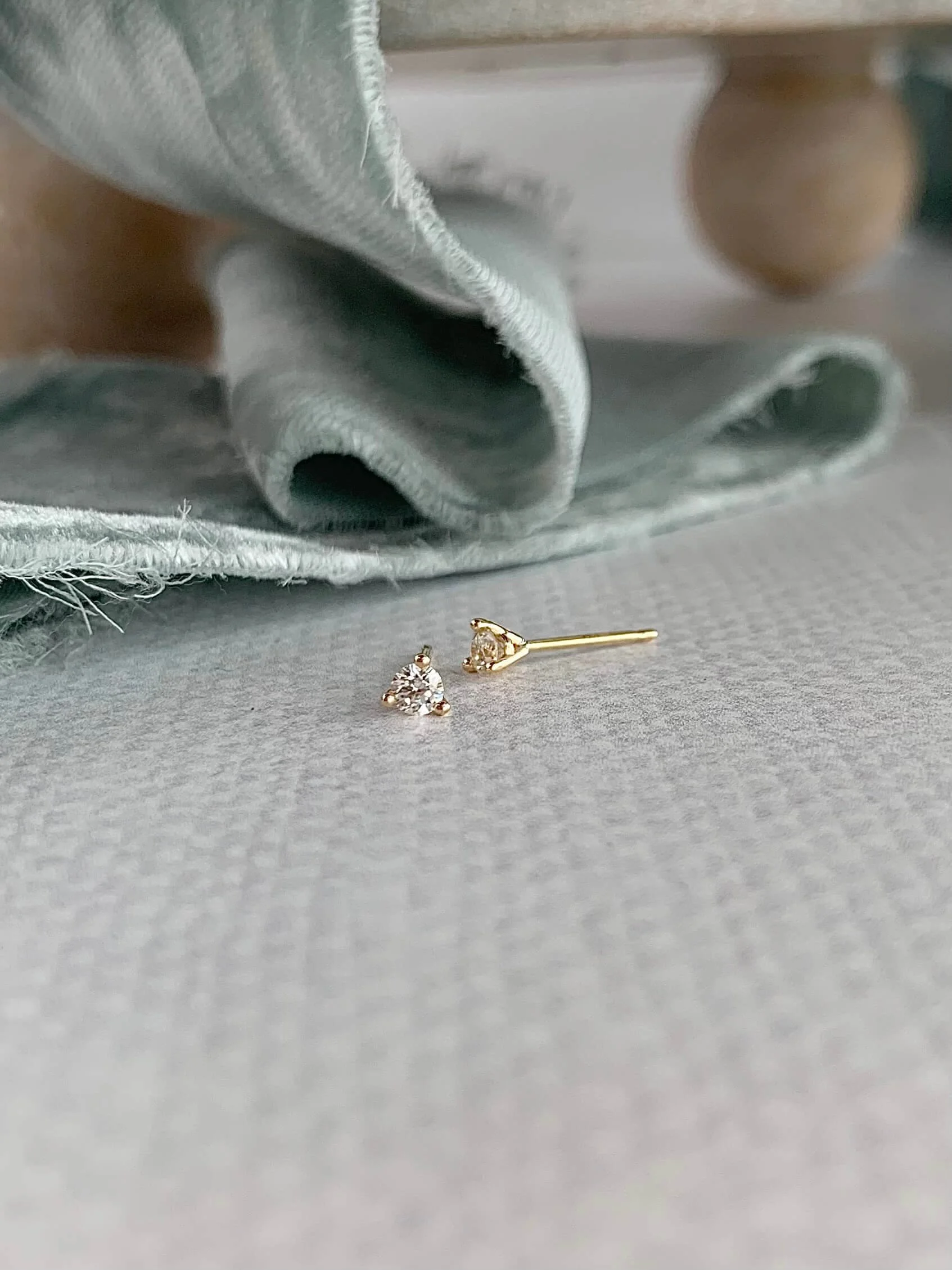 Classic .20ctw Natural Diamond Martini Set 14k Yellow Gold Stud Earrings