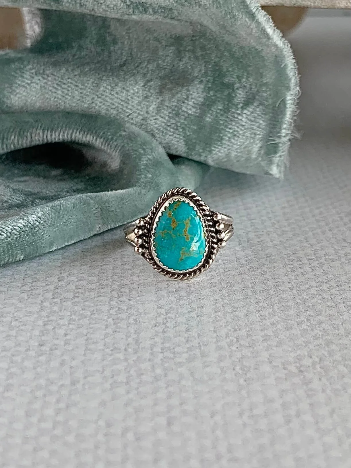 regenerative turquoise silver ring $115.00 code fat90tq size 7.jpg