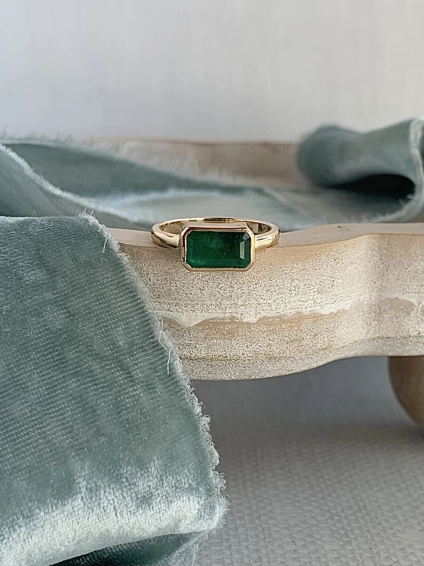Inner Goddess Emerald 14k Yellow Gold Ring