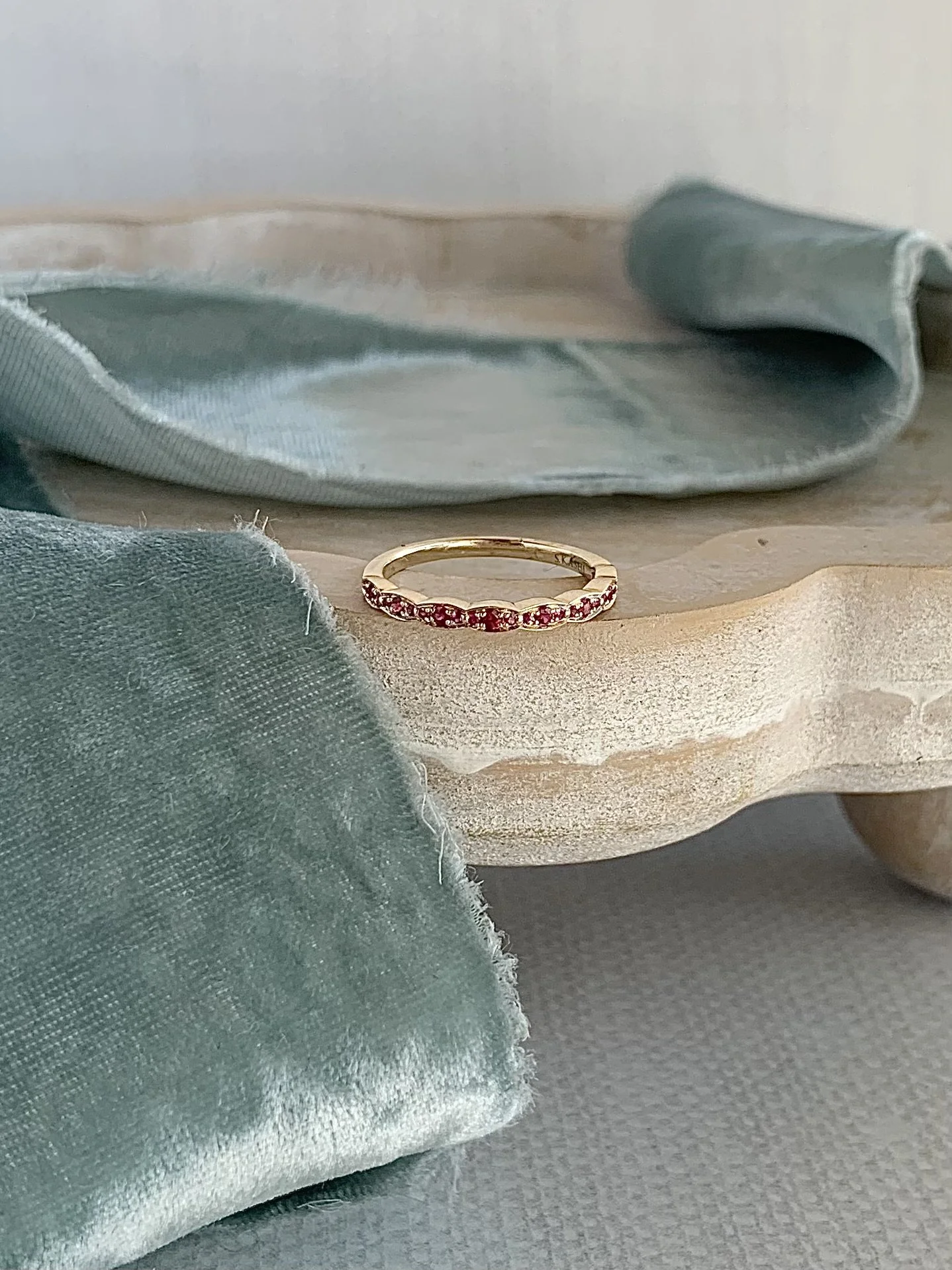 Rich Ruby 14k Yellow Gold Ring