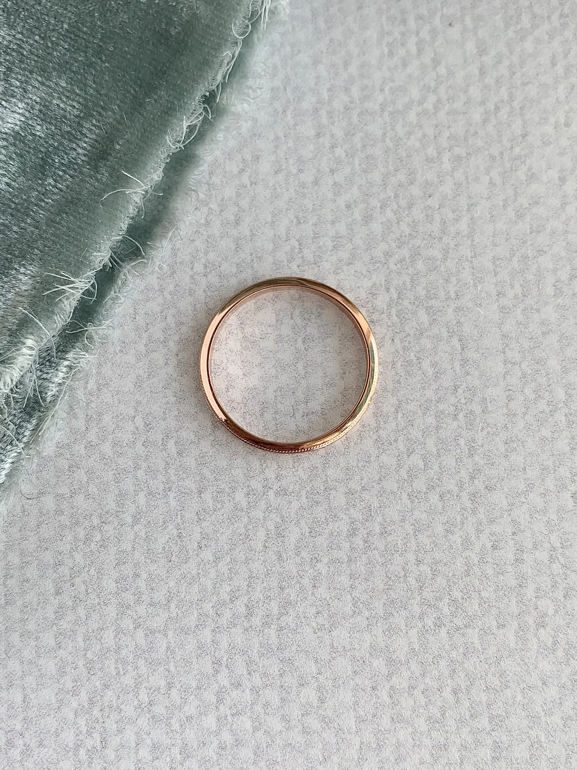 Stars & Arrows 14k Rose Gold Wedding Band