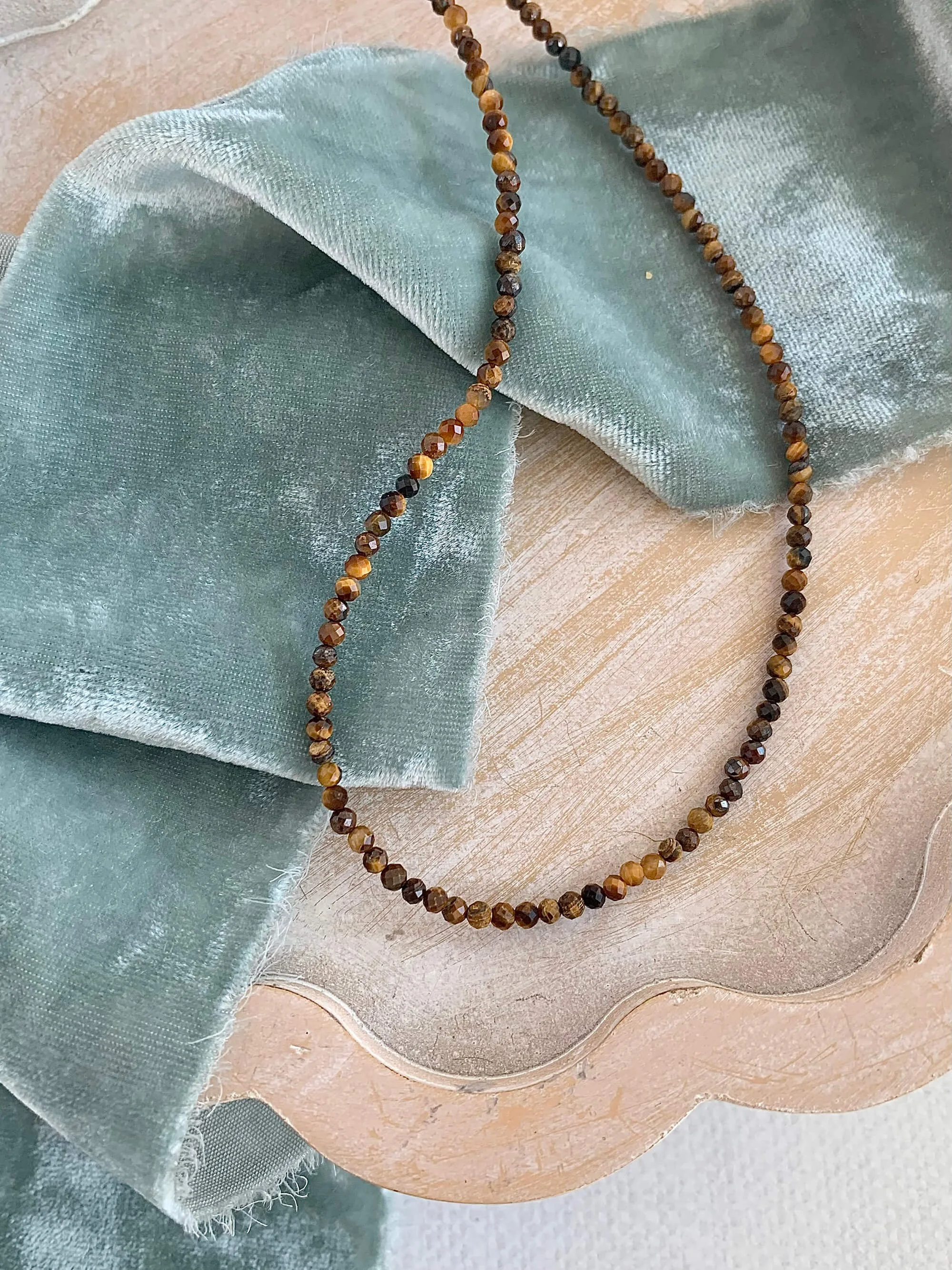 Happy Tigers Eye Silver Strand