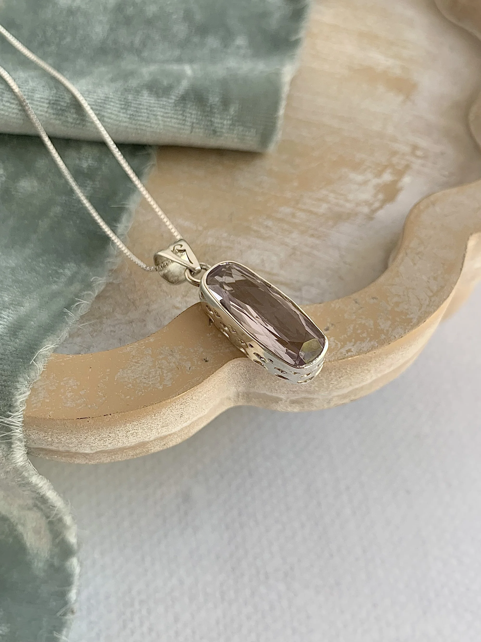 Lavender Amethyst Silver Necklace