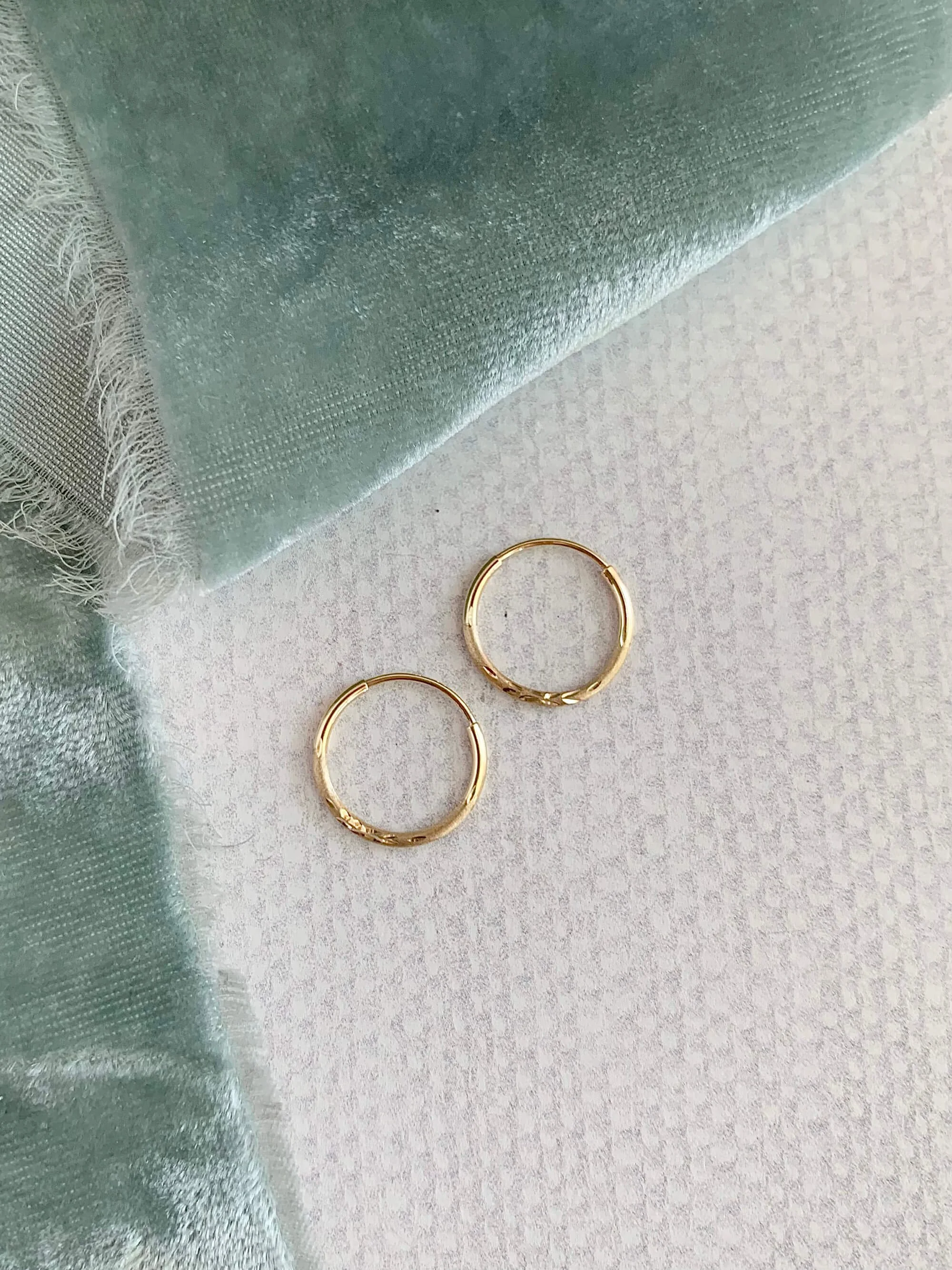 My First Hoops 14mm 14k Yellow Gold Hoops