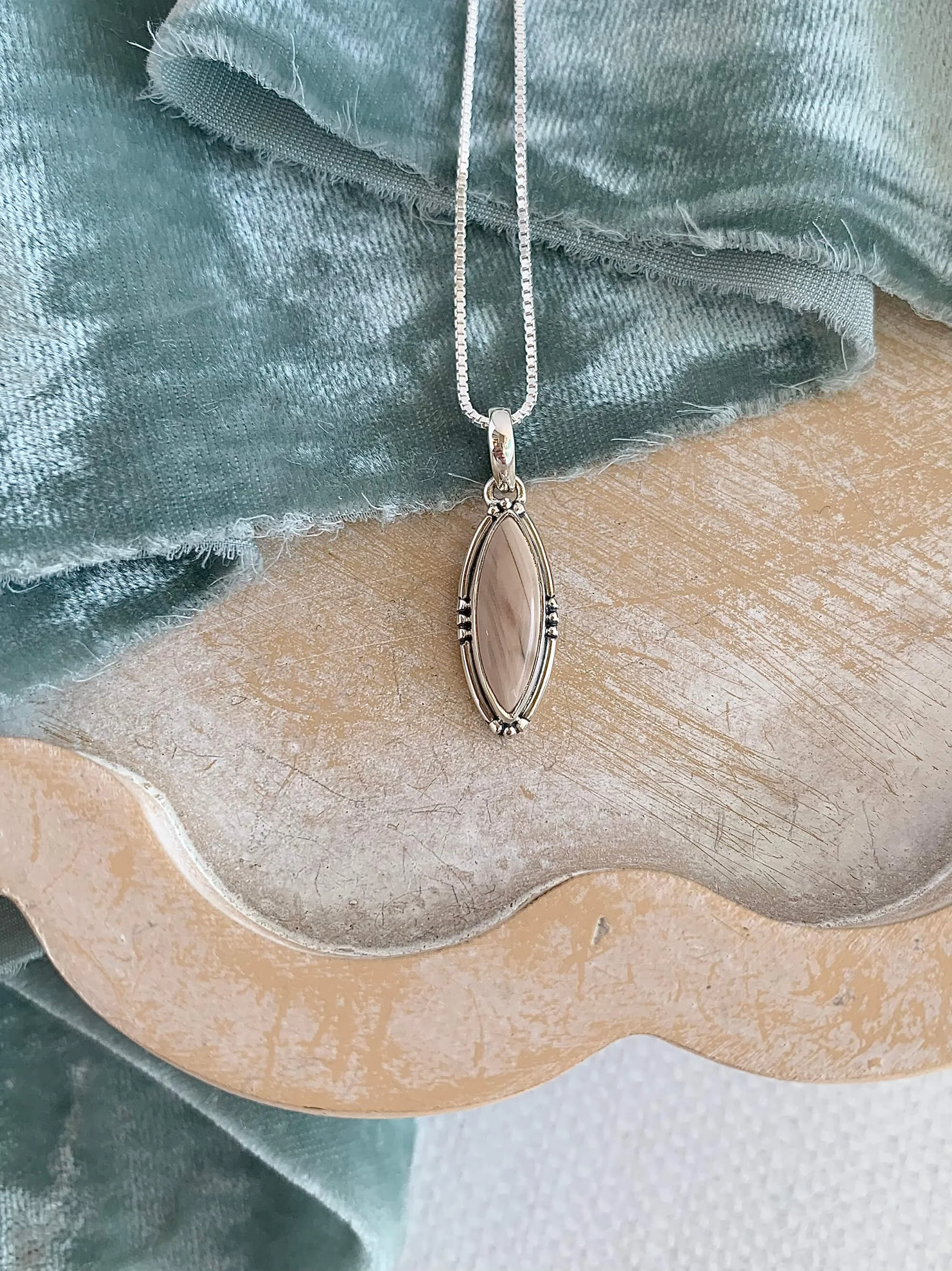 Mellow Jasper Silver Necklace