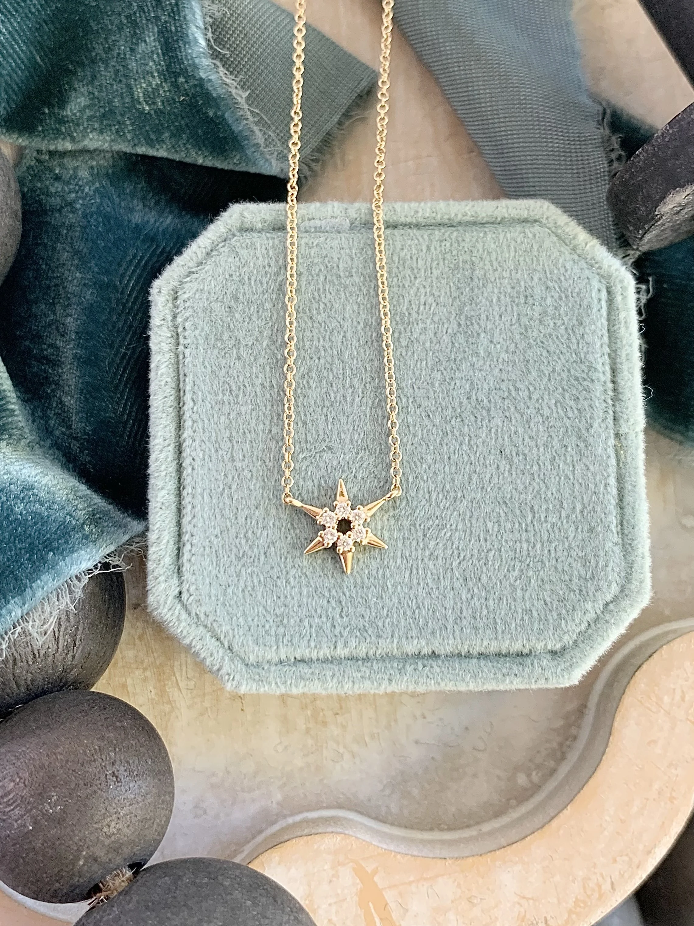 Inanna Diamond 14k Yellow Gold Star Necklace