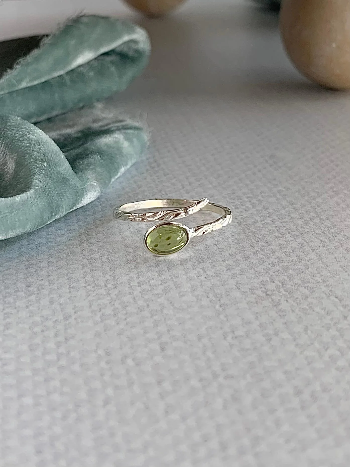 Lucky Peridot Silver Ring
