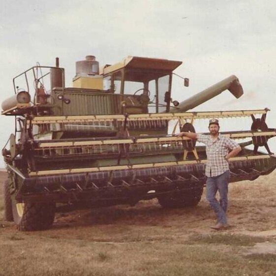 Tom and his combine in the late 1900’s