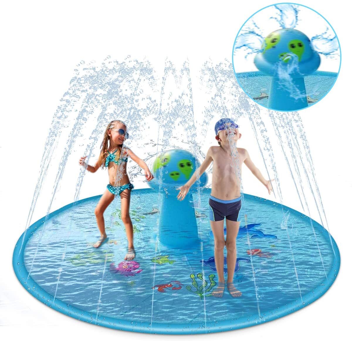  Water Play at Home on Hello Rascal Kids. Splash pad at home. 