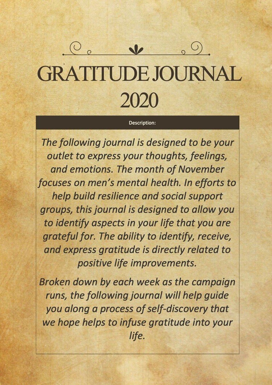 November 2020 Gratitude Journal
