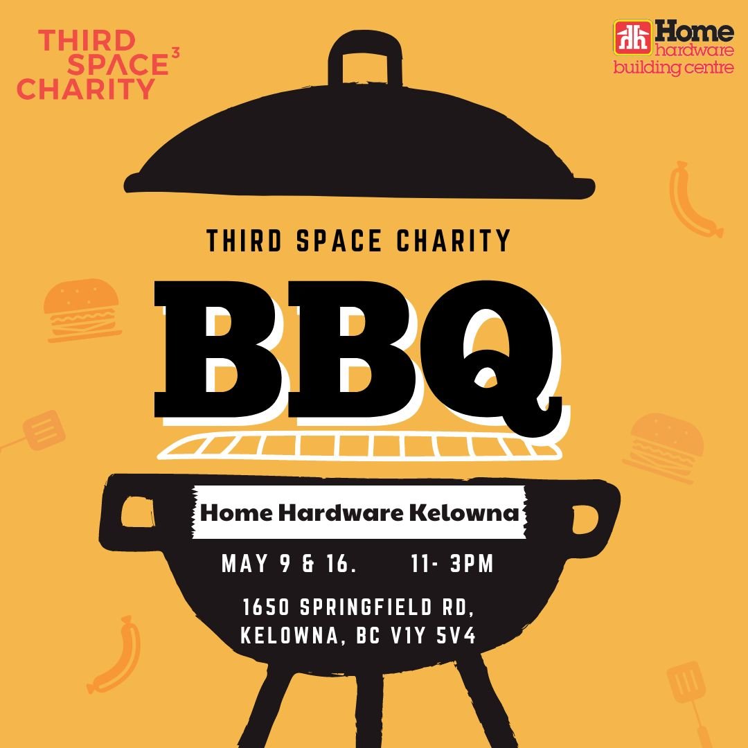 🔥 Get ready to fire up the BBQ with us at @kelownahhbc on May 9th, and 16th from 11AM-3PM! 

All proceeds will go to Third Space Charity, supporting accessible mental healthcare for young adults. Join us at 1650 Springfield Rd Kelowna V1Y 5V4 for a 