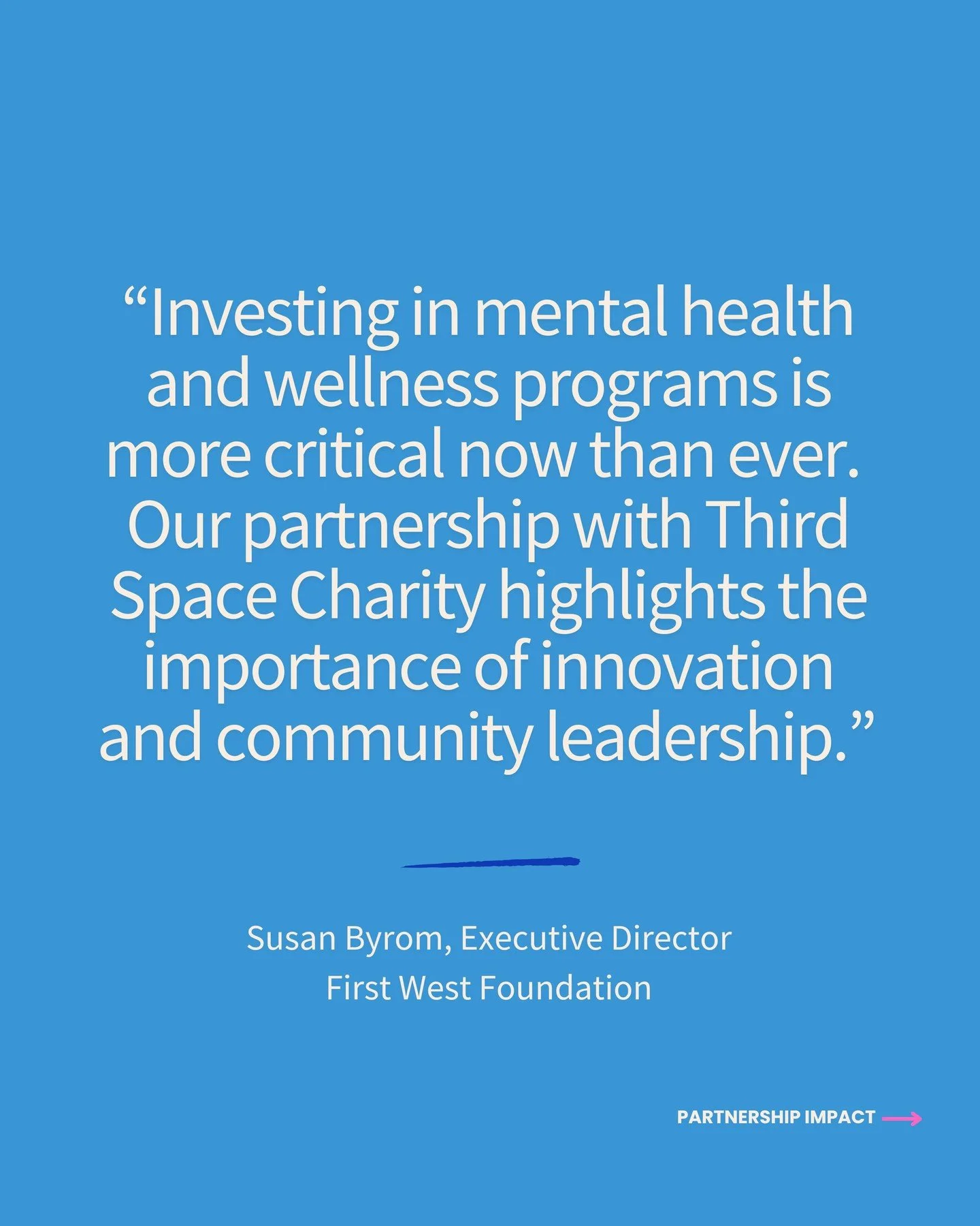 On National Philanthropy Day, we are honoured to celebrate the incredible partners who believe in community wellbeing and making lasting impact possible.

For the past three years, Valley First, First West Foundation has invested in Third Space Chari
