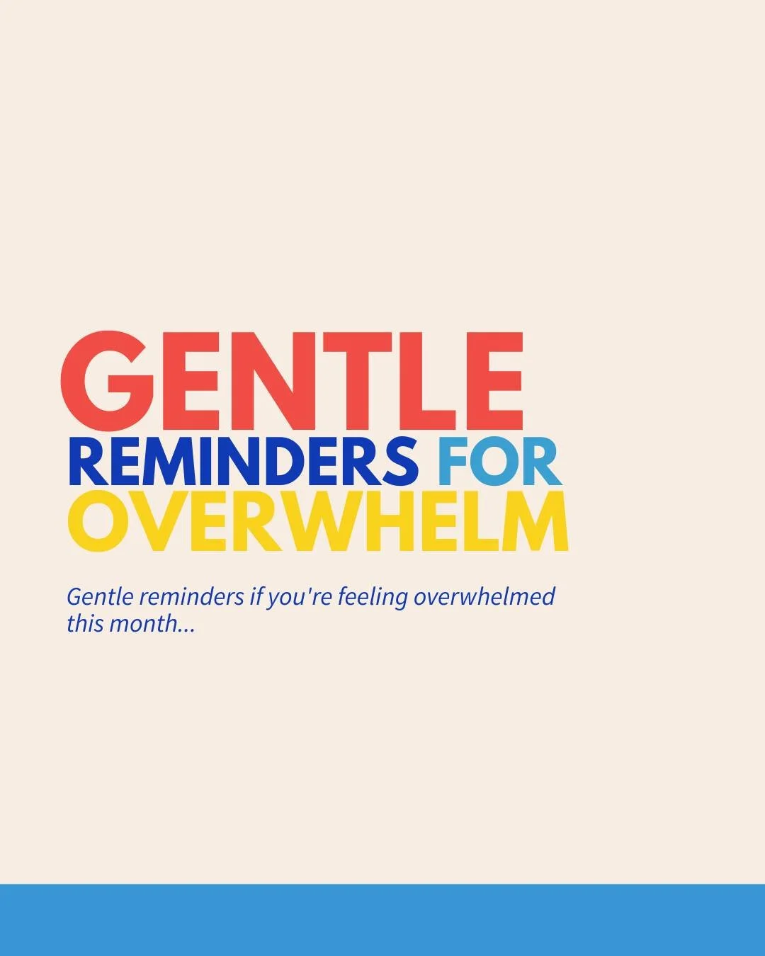 If you&rsquo;re feeling overwhelmed this month, you&rsquo;re not alone. ❤️

The holiday season can bring joy, but it can also bring pressure, expectations, and a pace that&rsquo;s hard to keep up with.

Swipe through for a few gentle reminders to hel