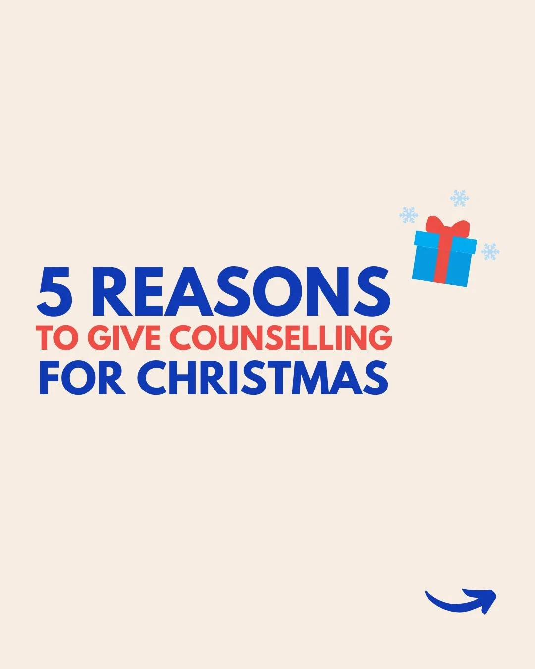 There are so many meaningful reasons to give Counselling for Christmas &mdash; and every single one creates real change for young adults right here in our community.

Your gift:
💙 Provides a counselling hour for someone who needs support
💙 Trains t