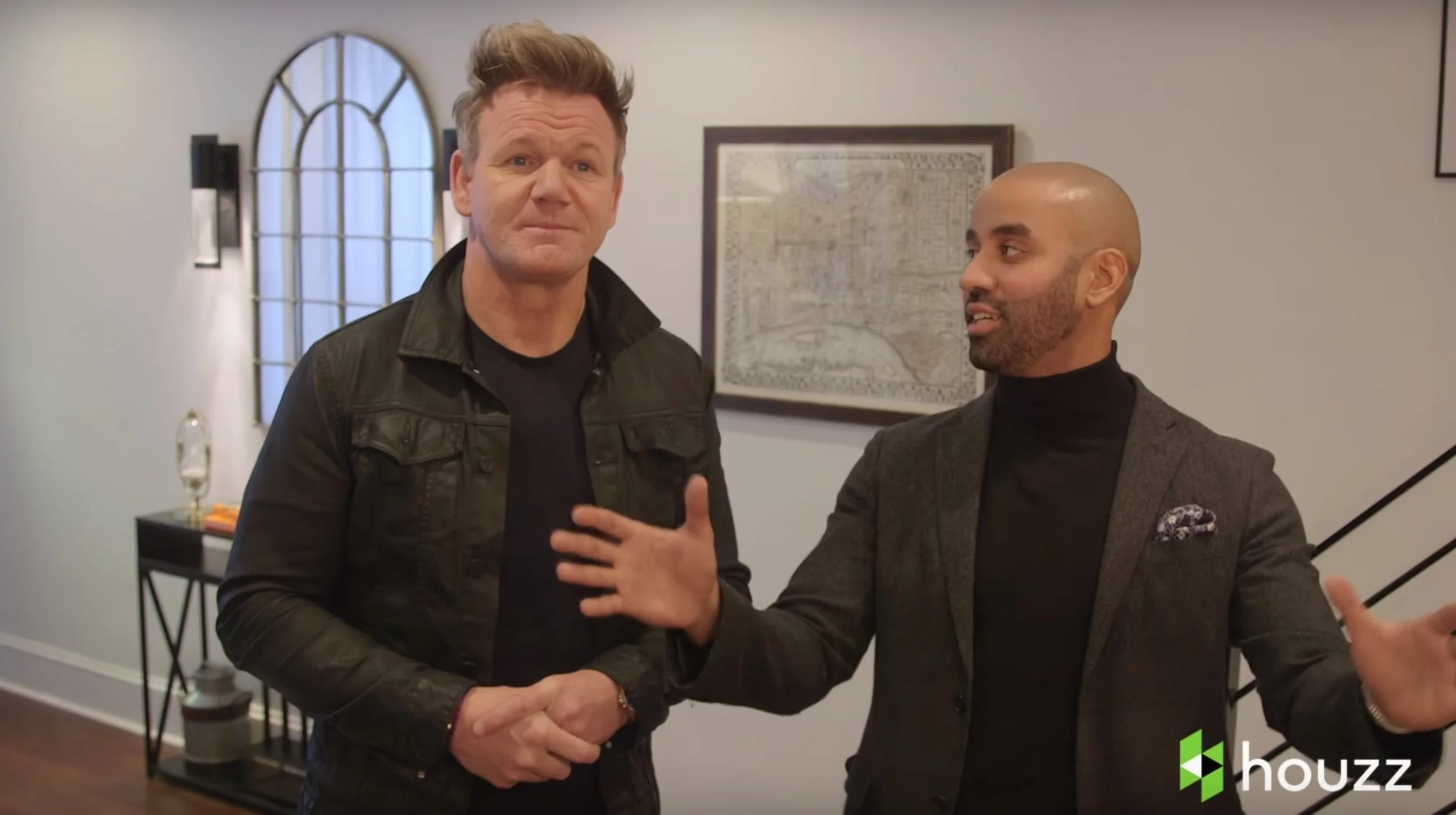 Matthew Ferrarini & Celebrity Chef Gordon Ramsay on set working together.