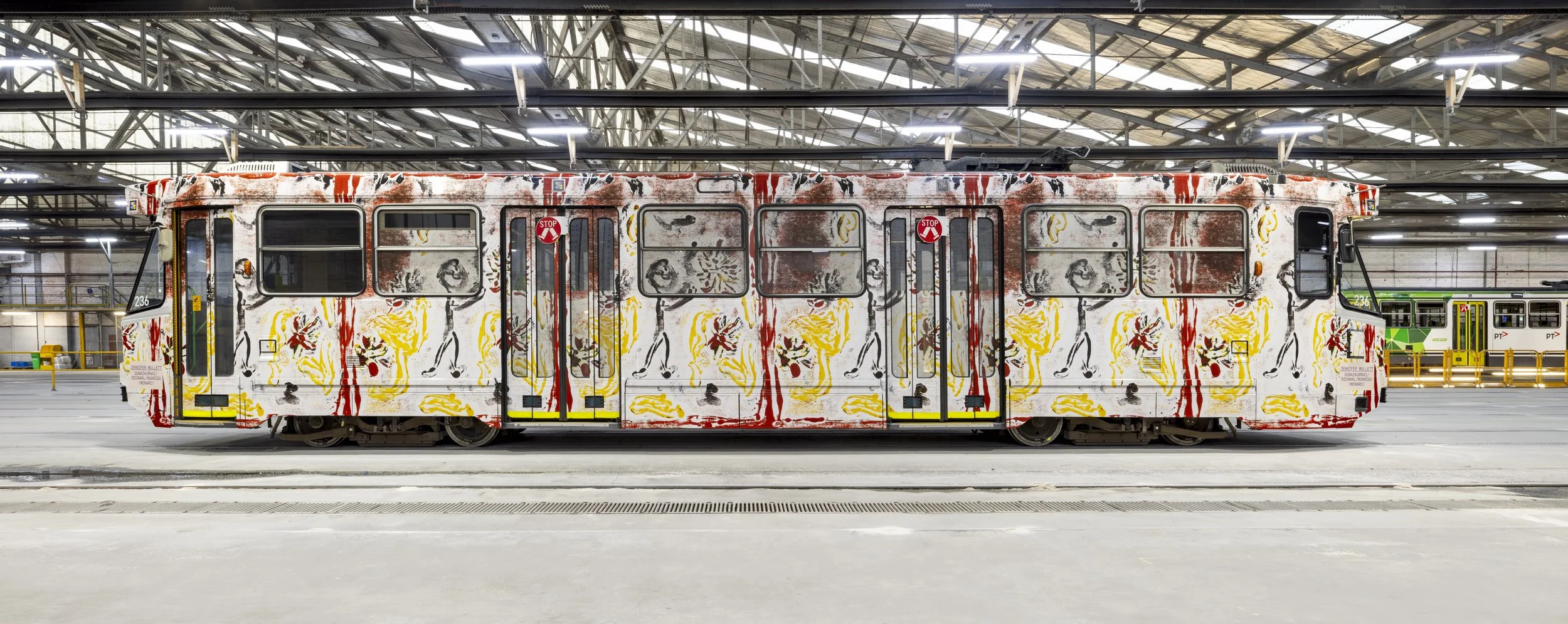2025 Art Tram by Jennifer Mullett (Gunaikurnai, Bidawal, Ngarigo)