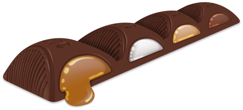 Sky Bar Chocolate Bar Illusration showcasing rich milk chocolate and fillings