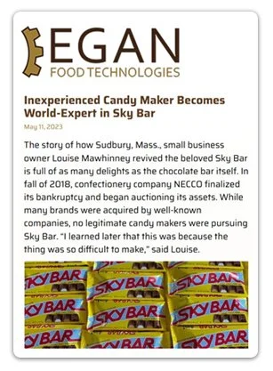 Sky Bar news Article from the Egan Food Tech website