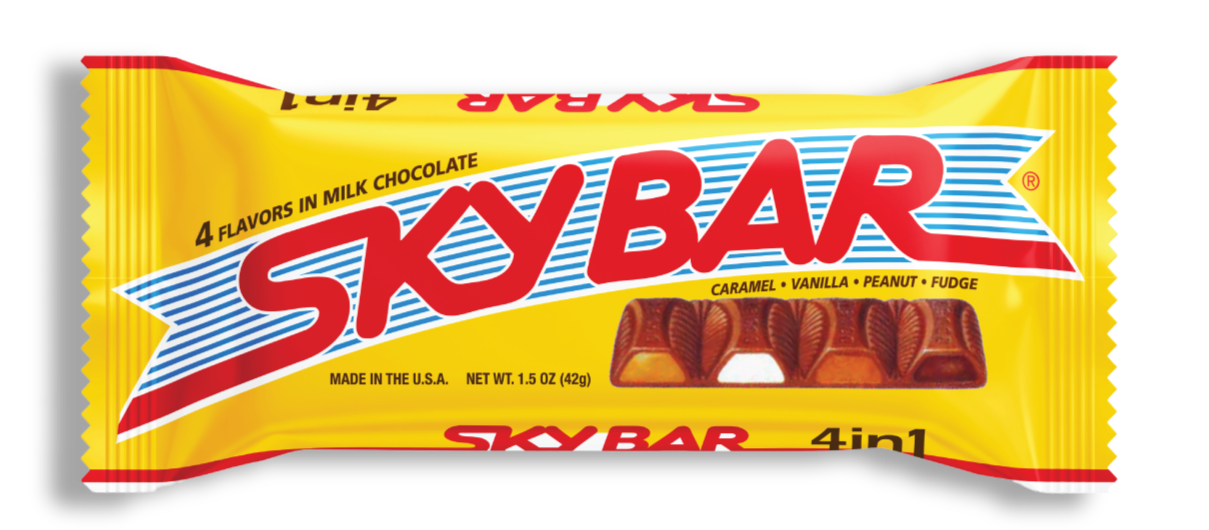Sky Bar Chocolate Bar wrapper rendering