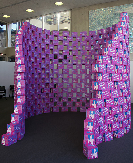 Nature’s Intent, Dreamy Creamy Crack House, modular print installation, approx 12.5’ x 12.5’ x 12.5’, 2015
