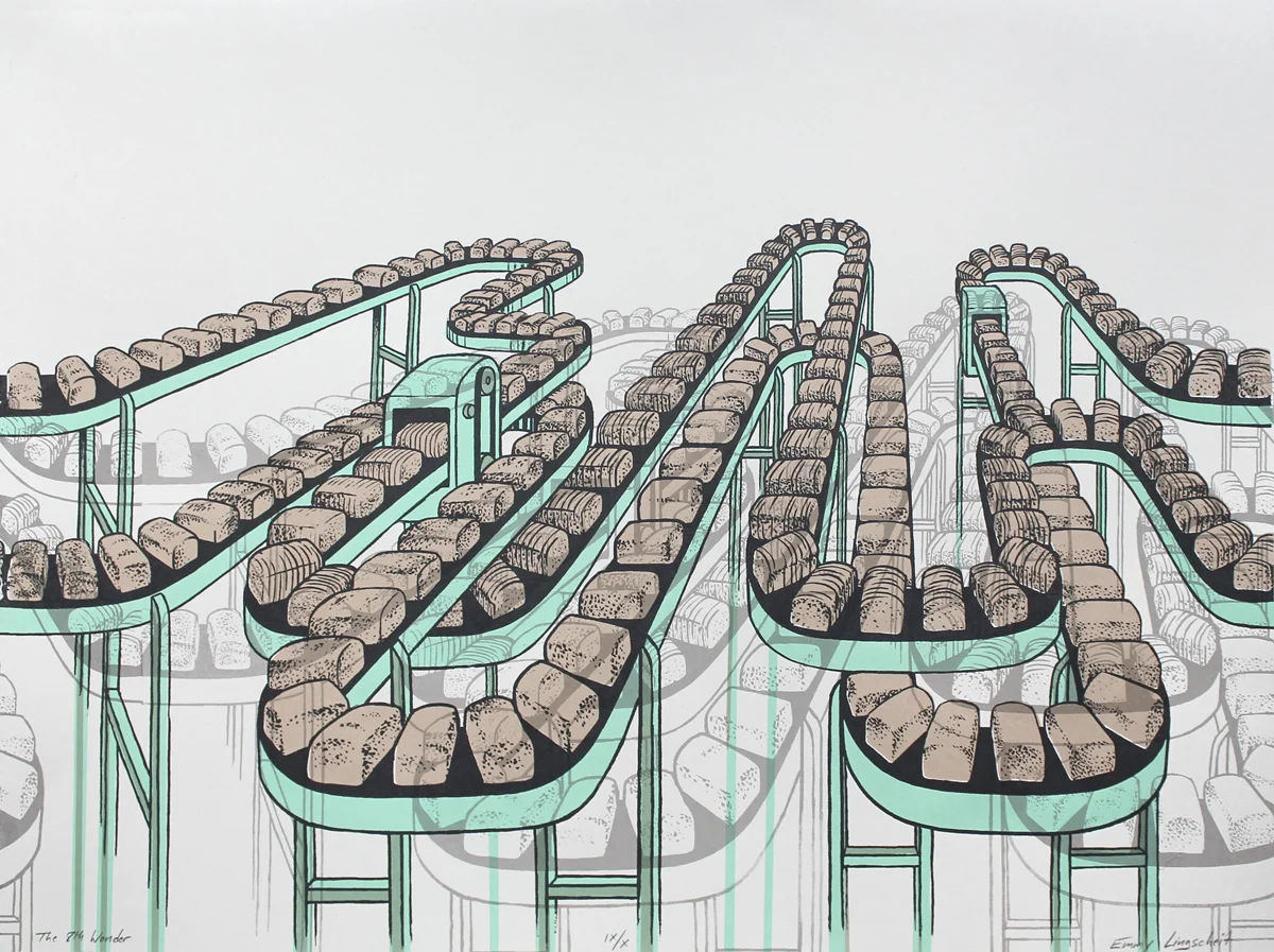 Emmy Lingscheit, The Eight Wonder, Screenprint, 15” x 20” Expandable Dimensions, 2015