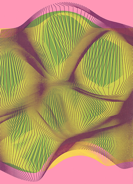 Nadya Eidelstein, Generative Print #1 , 9 x 14”, 2017