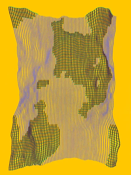 Nadya Eidelstein, Generative Print #3, 9 x 14”, screenprint, 2017