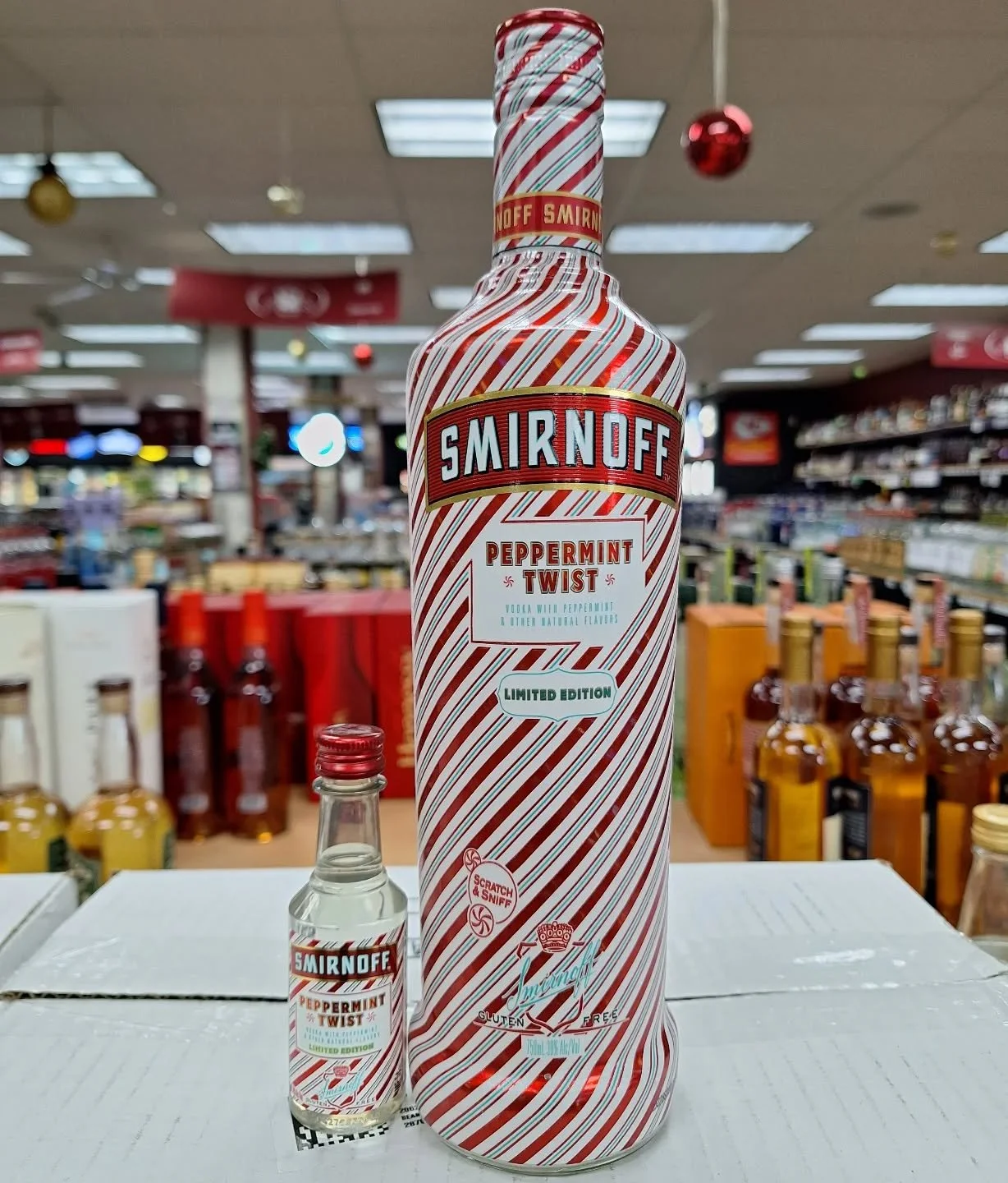 Look, we love Rumpleminze as much as the next person, but sometimes, you want #peppermint without an ABV quite so high. That's why the seasonal @smirnoff peppermint #vodka is perfect. Just as affordable AAAAAND the 750ml bottle is scratch-and-sniff. 