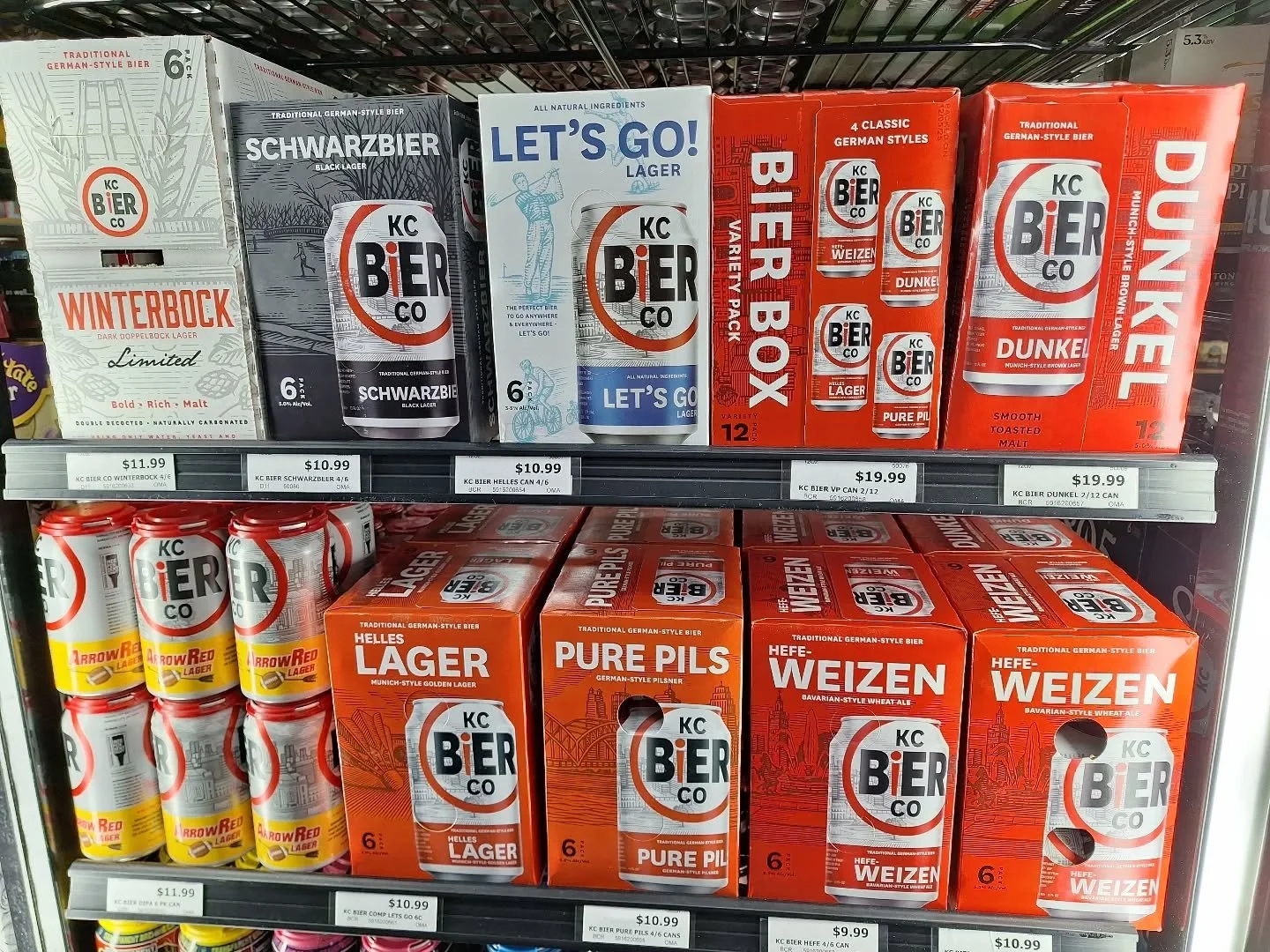 Look at all that @kcbierco we have on offer. Tasty, impeccably crafted German-style #beers (and the occasional IPA) made just down the road on Wornall in KCMO. Their #dunkel is an unfailingly solid choice for every season. #ontherocksliquor #lawrence
