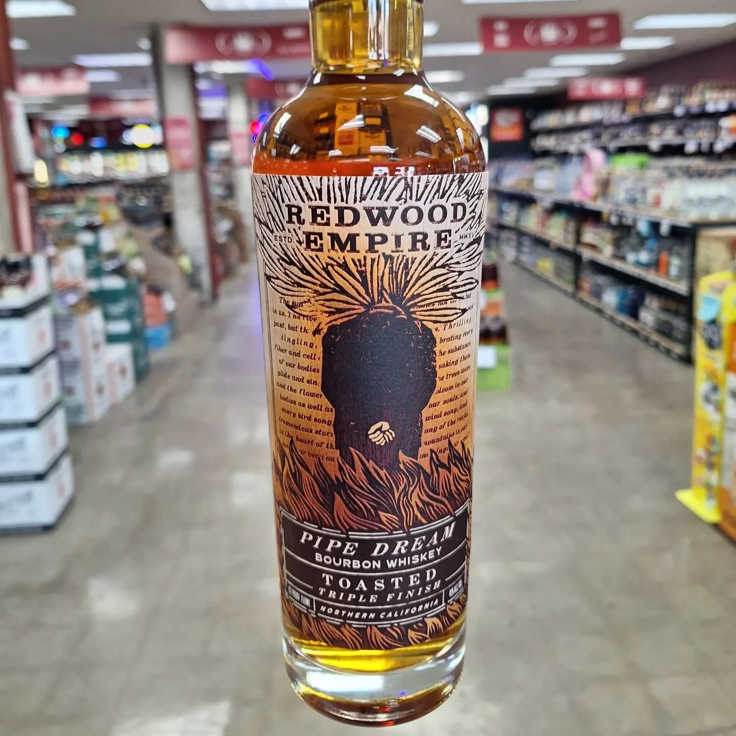 Triple-finished @redwoodempirewhiskey Pipe Dream just in! Three kinds of oak: French, Hungarian, &amp; Garryana. #bourbon #ontherocksliquor #lawrenceks