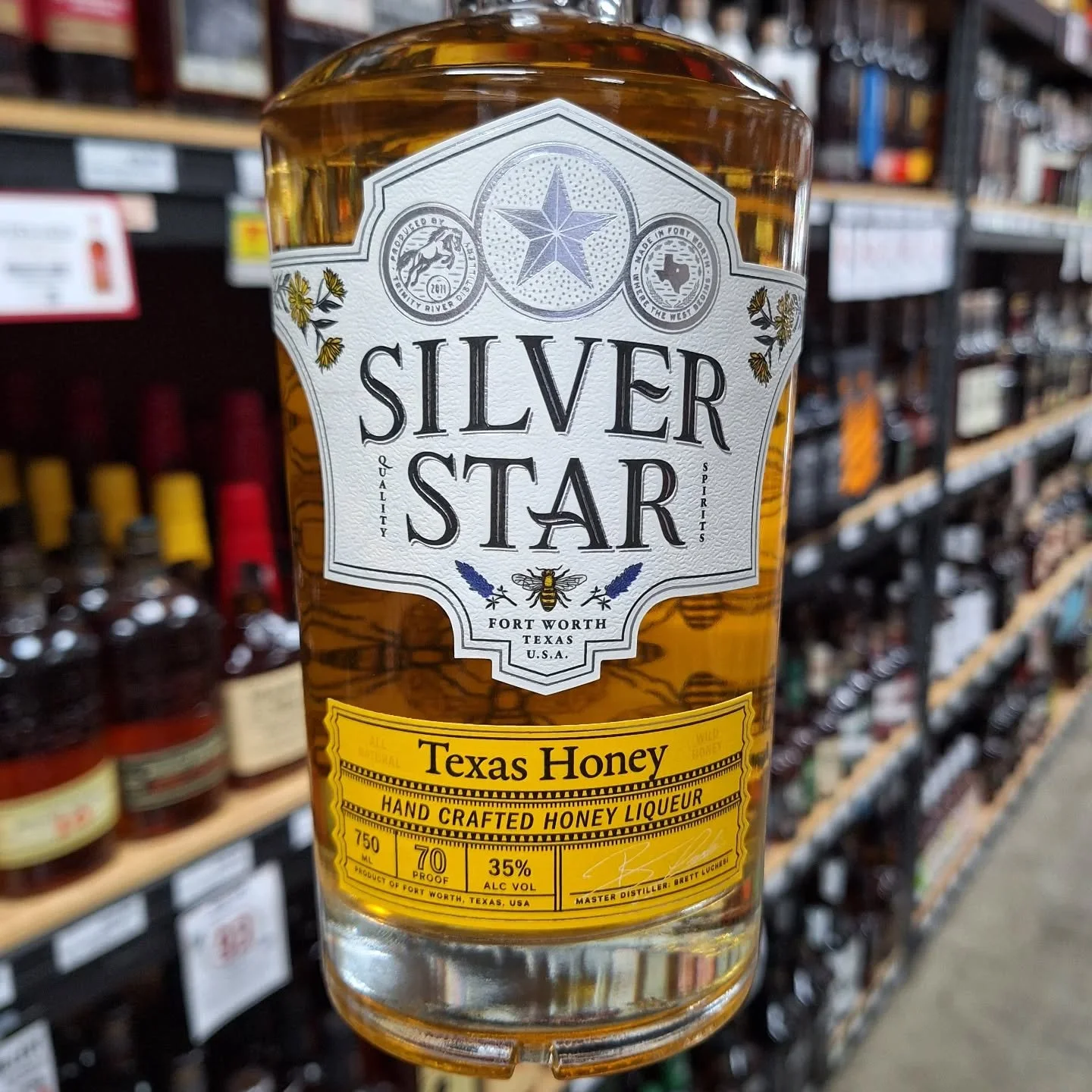 We'll have a sampling of @silverstarspirits' products on Thursday 3/12 from 4-6pm. You have to try this honey #whiskey. It's divine. #ontherocksliquor #lawrenceks