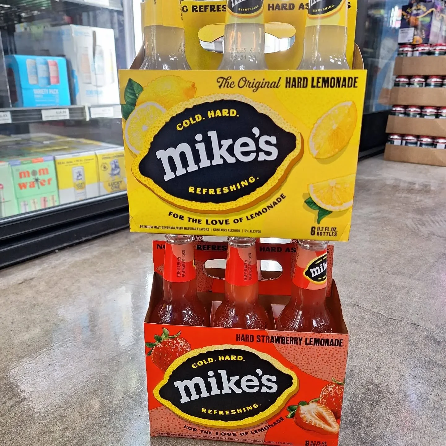 We have a @mikeshardlemonade sampling on Saturday 3/14 from 4-6pm. Come through &amp; try some of their incredibly popular beverages. #freesamples #ontherocksliquor #lawrenceks