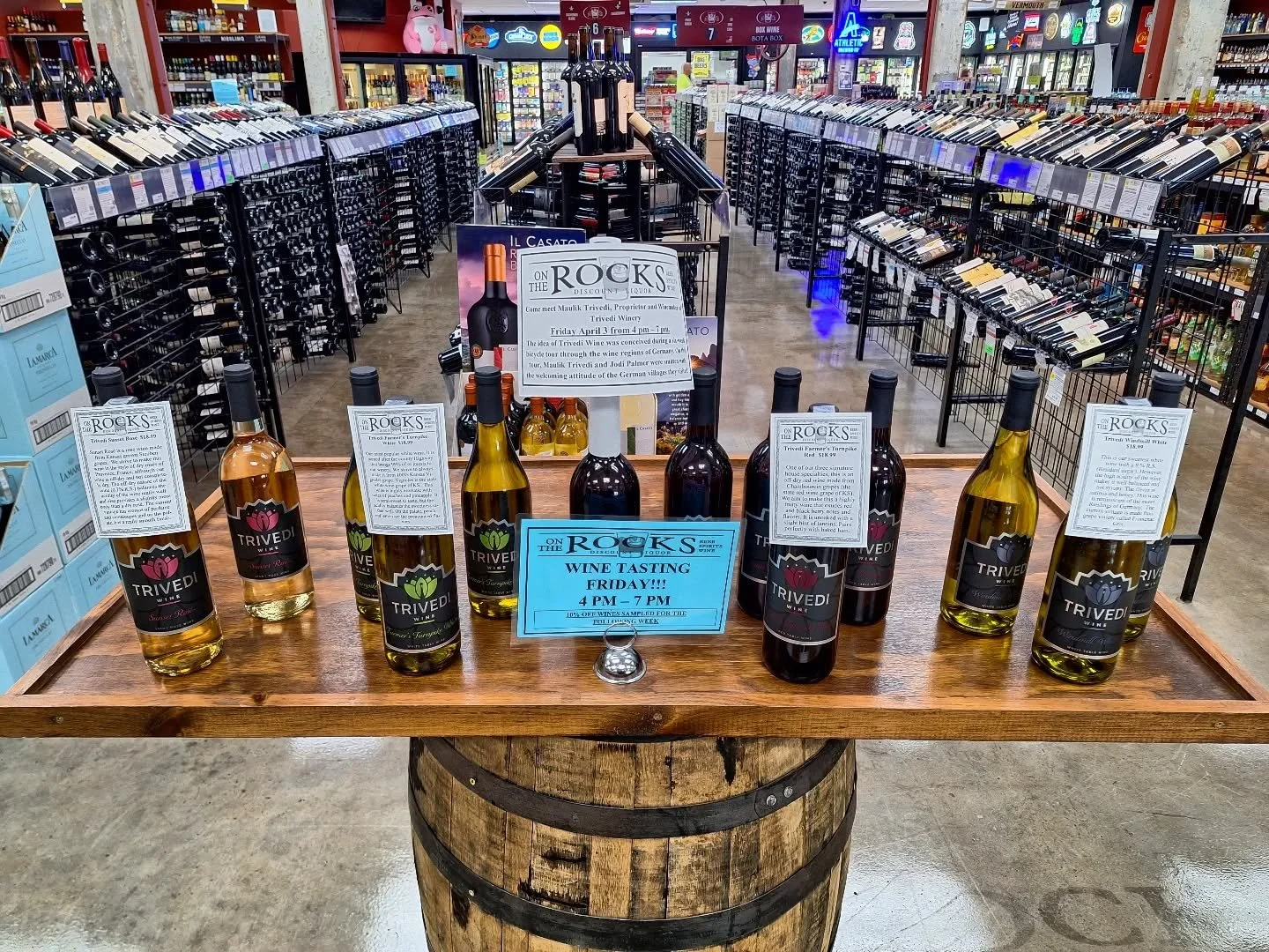 Come meet the owner &amp; winemaker from @trivediwine this evening from 4-7pm! #wine #tasting #ontherocksliquor #lawrenceks