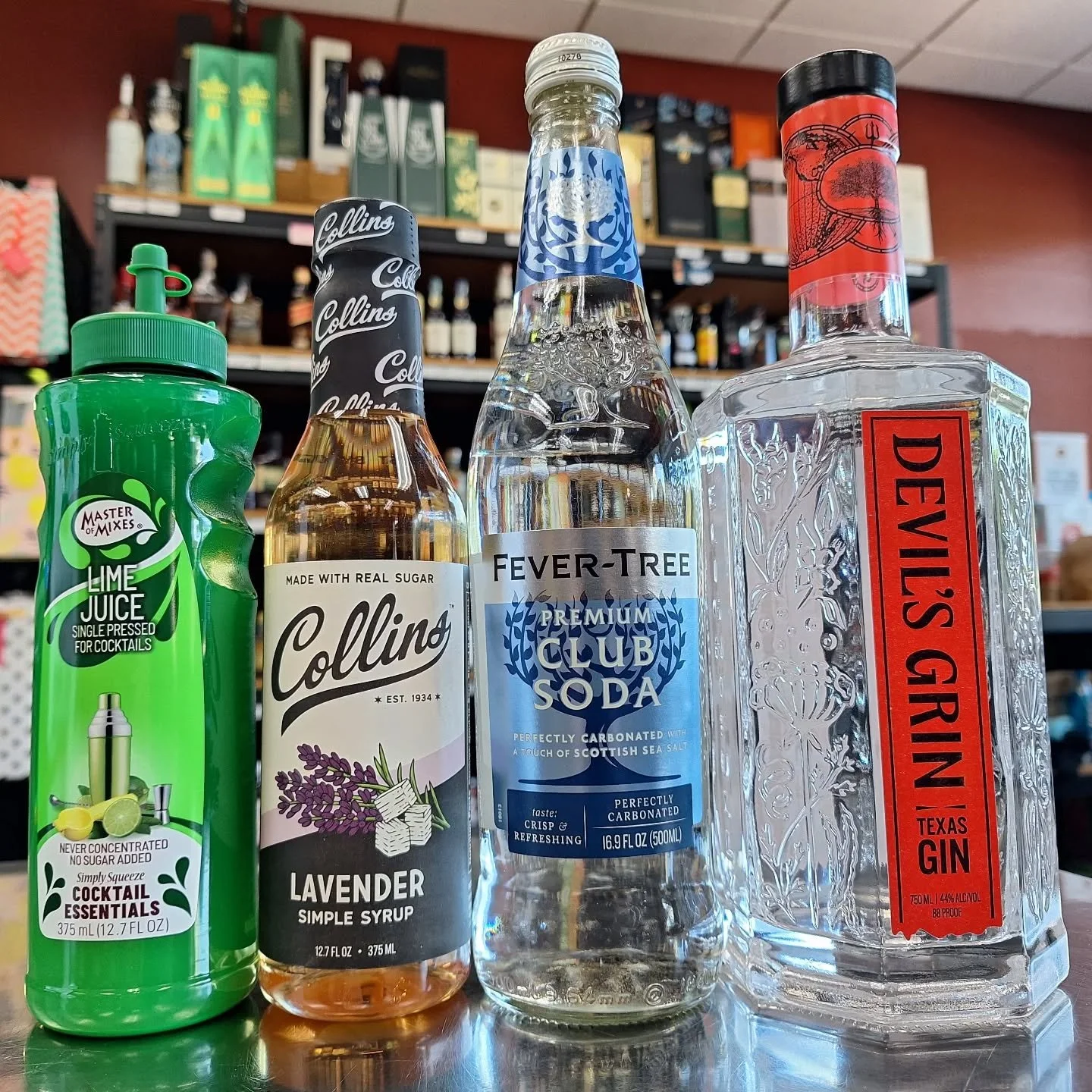 There's no name for this #cocktail, but take 3/4oz. each of lime juice, lavender syrup, &amp; @devilsgringin, put them over ice, &amp; add club soda. It's the perfect spring into summer beverage. Floral, a little sweet, &amp; refreshing as all heck. 
