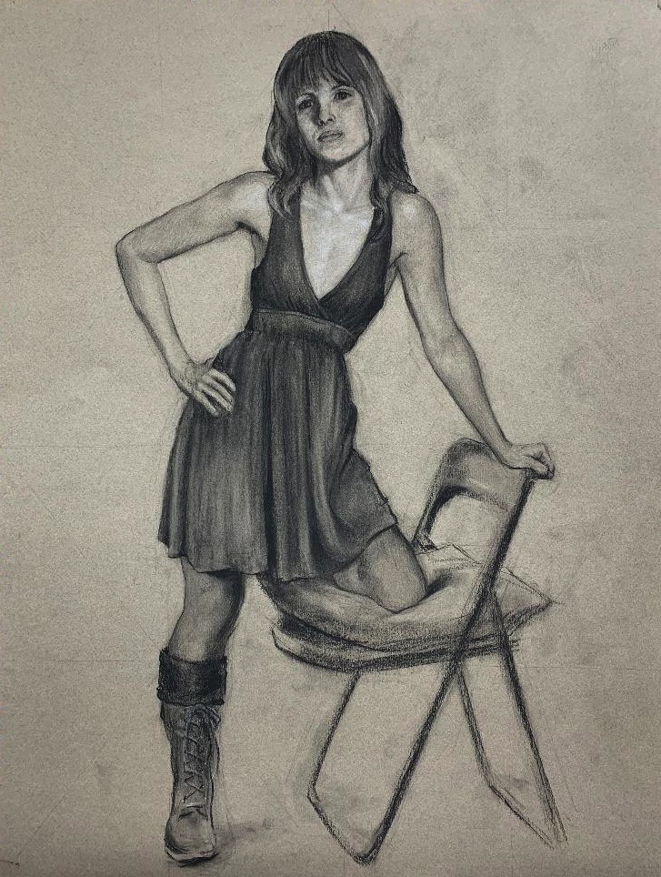 TIFFANY, charcoal on paper, 2010