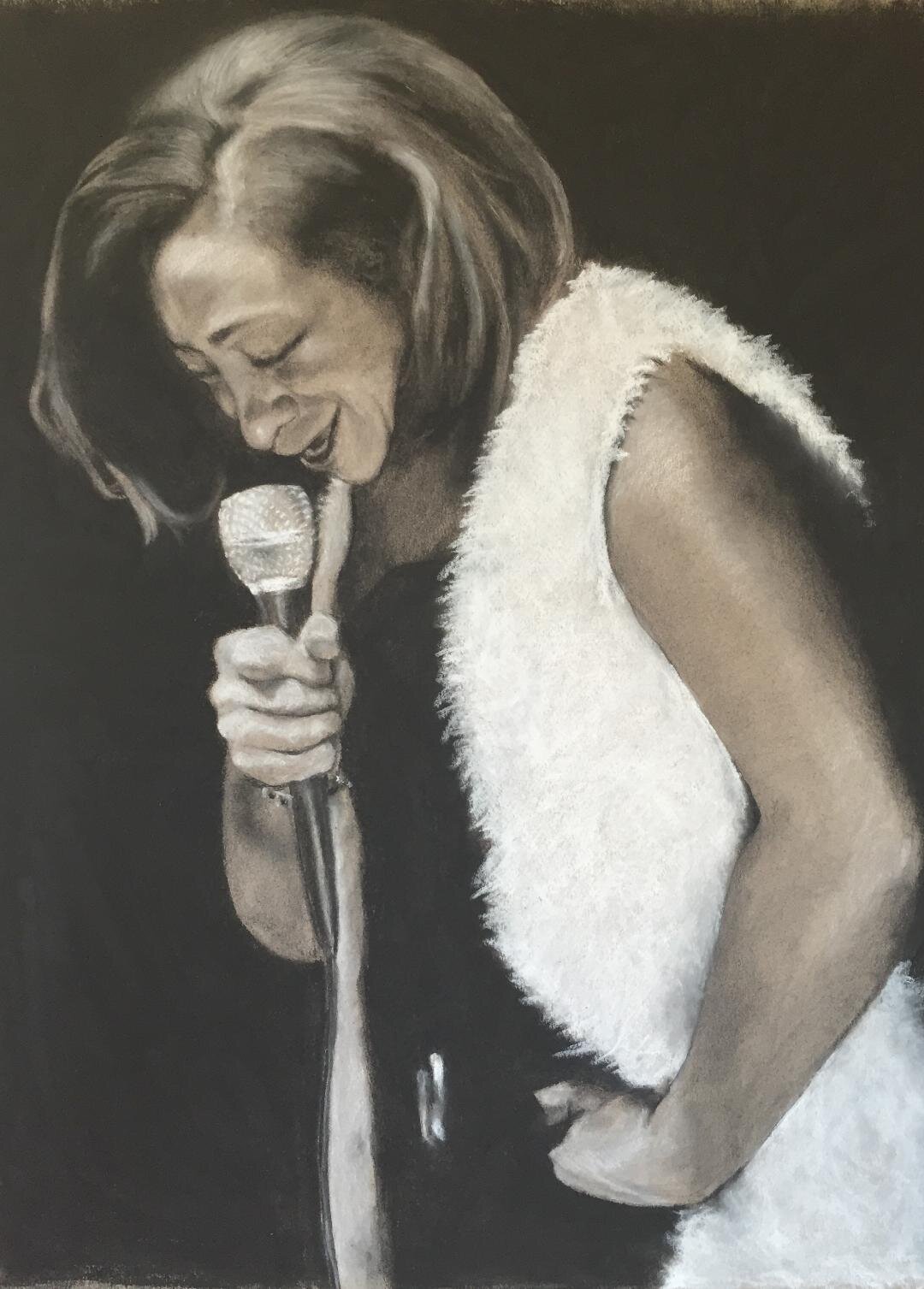 GINA B., Charcoal on paper, 2015
