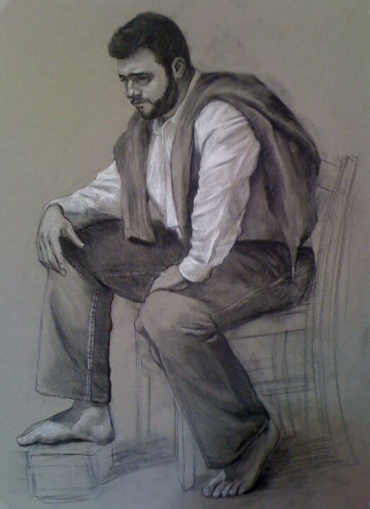 CARTER, Charcoal on paper, 2010