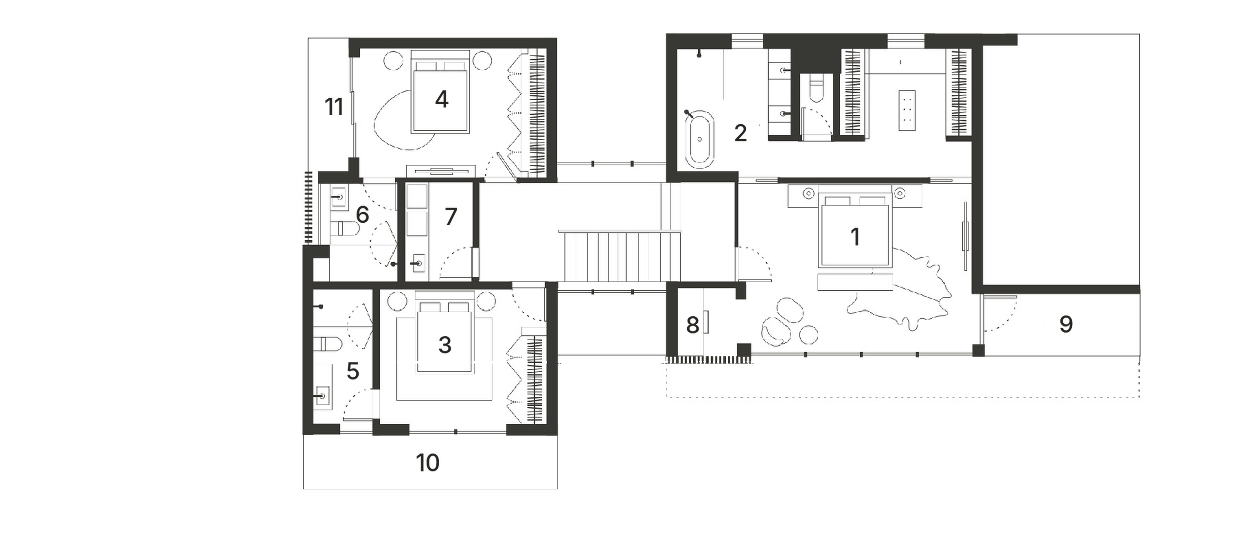 Upper level plan