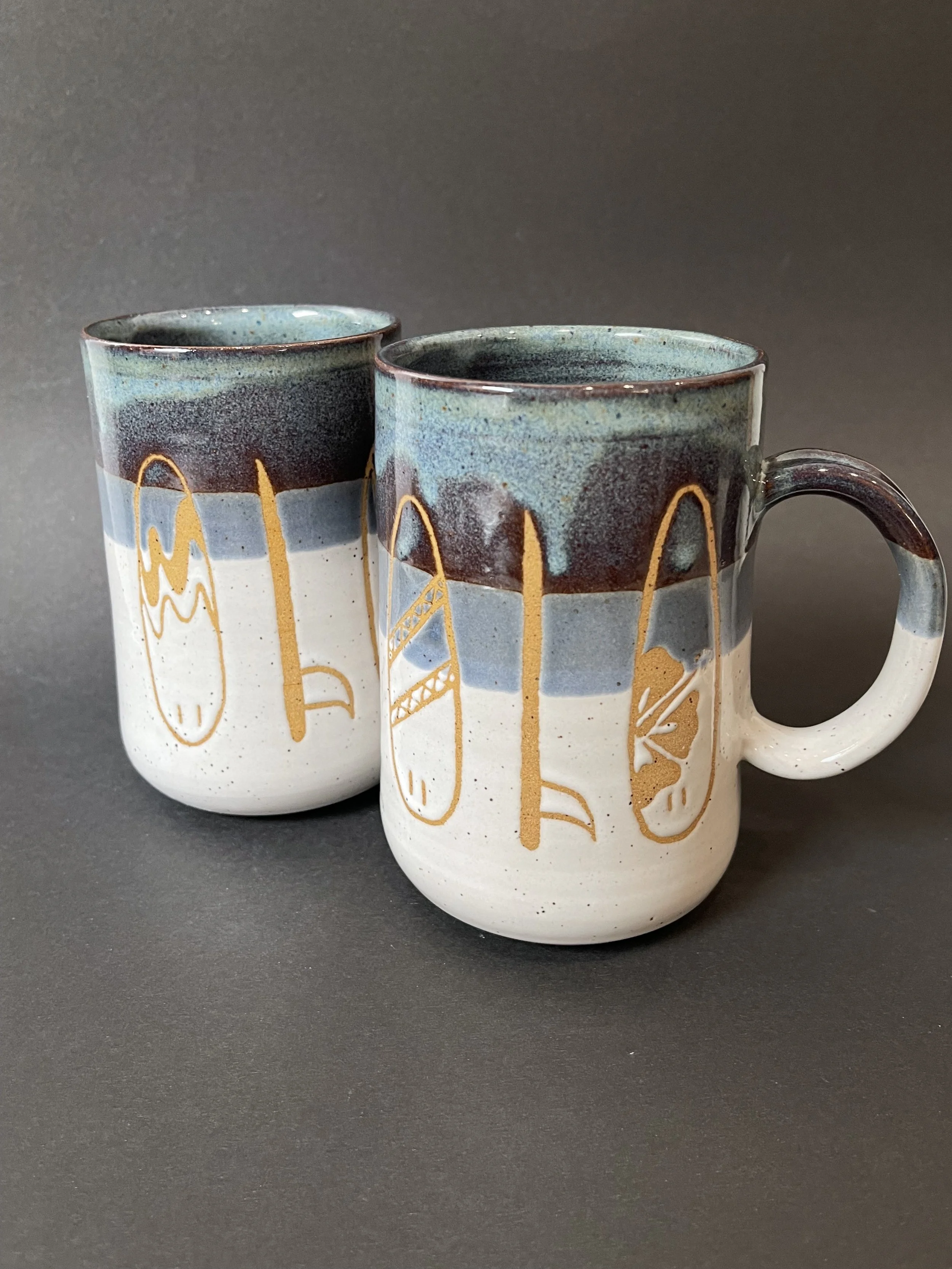 Large Foggy Seashore Surf Mug